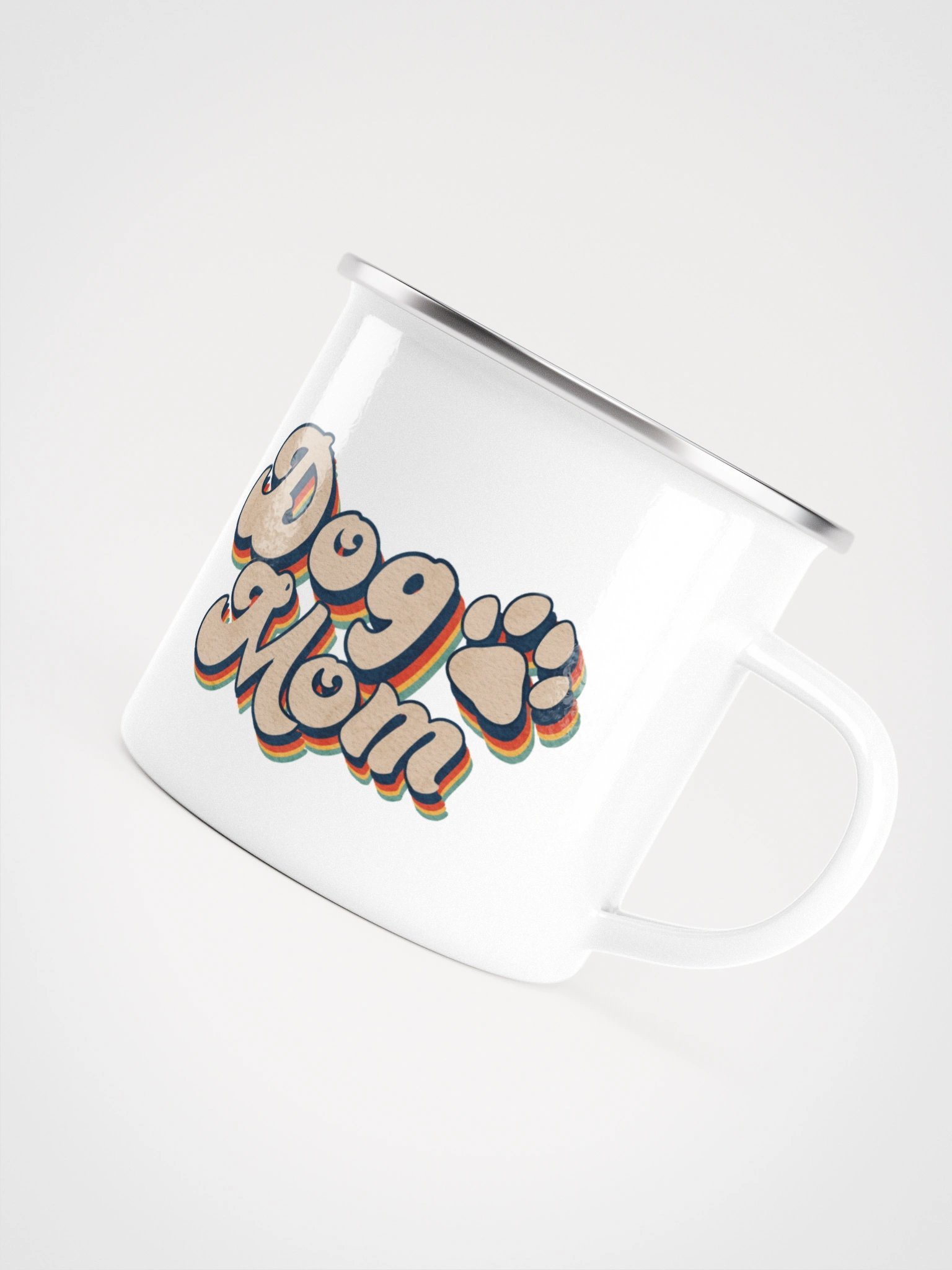 Enamel Camping Mug -Dog Mom Retro product image (5)
