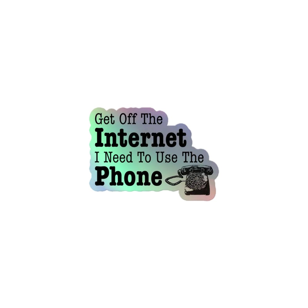 Get Off the Internet Rotary Phone Sticker product image (1)