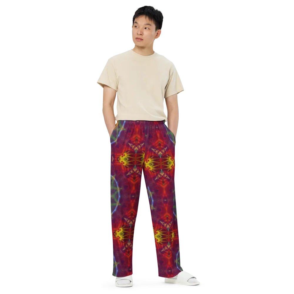 Orange and Purple Kaleidoscope Wideleg Pants product image (6)