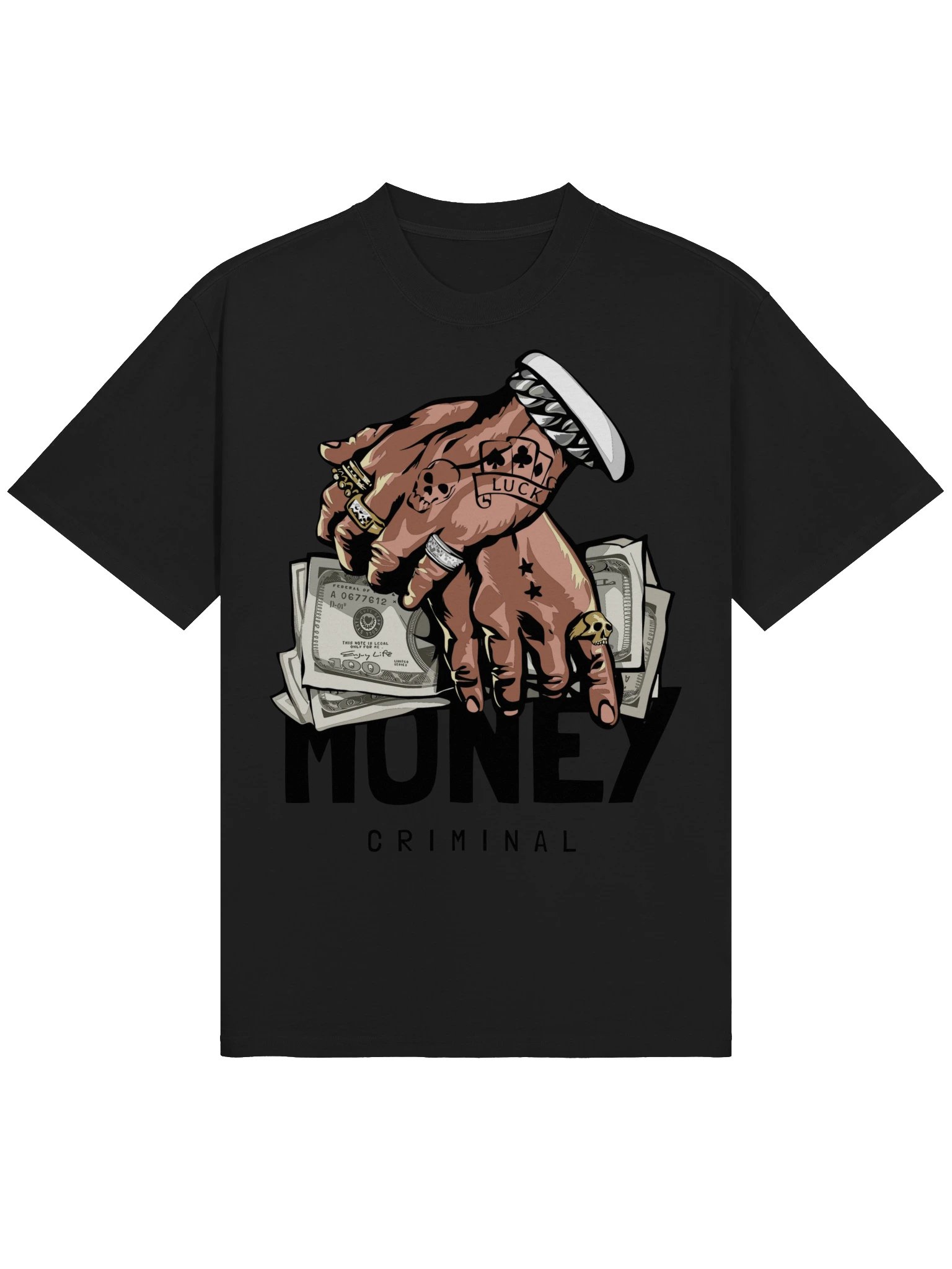 FURBITO MONEYLUCK Camiseta Oversize Faded product image (1)