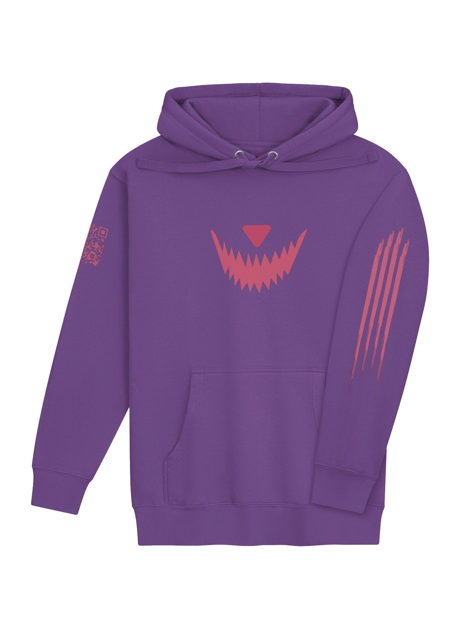 Pink Jagged Face Hoodie product image (4)
