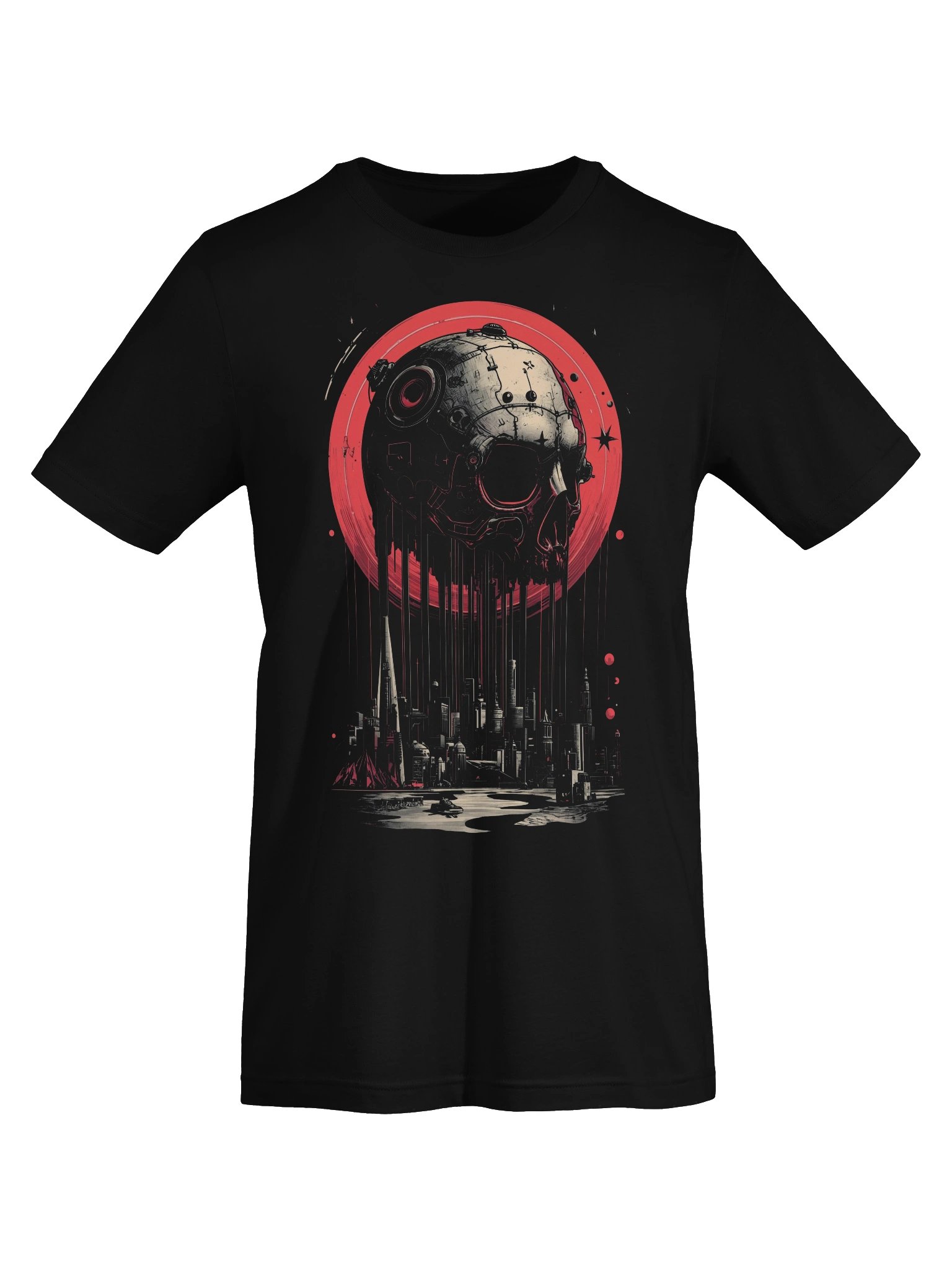 Retro-Futurist Cyber Skull Lightweight T-Shirt product image (4)