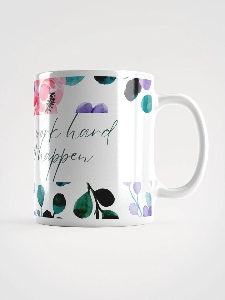 Floral Motivation White Glossy Mug product image (2)