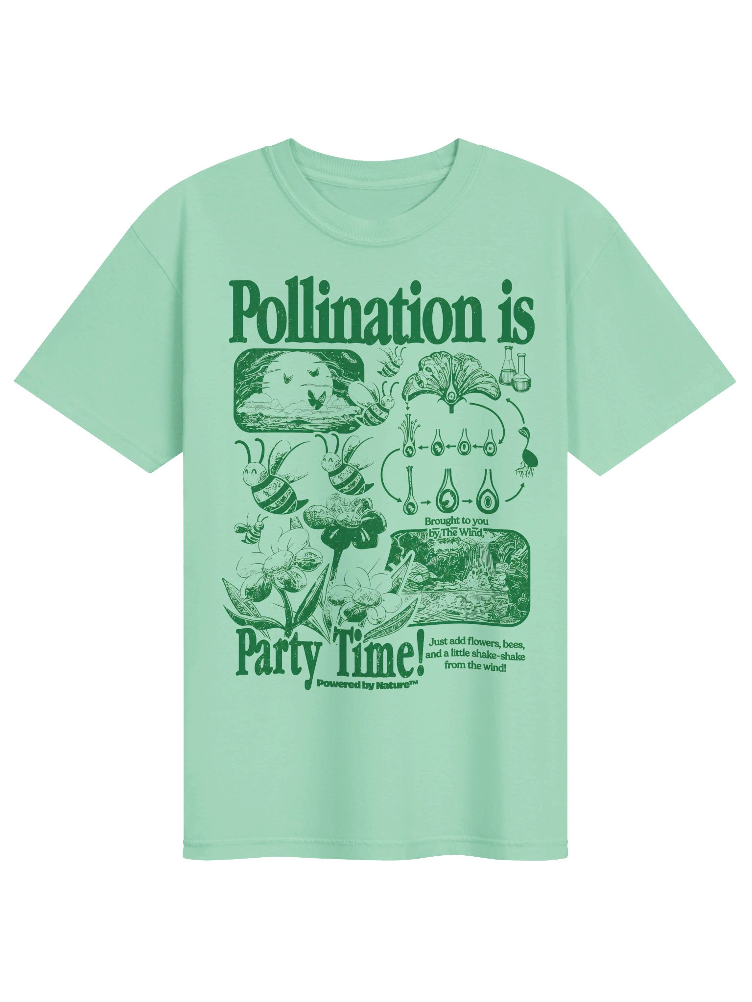 Bee Pollination Graphic Tee, Comfort Colors Flower Nature T-Shirt, Gardening Science Shirt, Unisex product image (51)