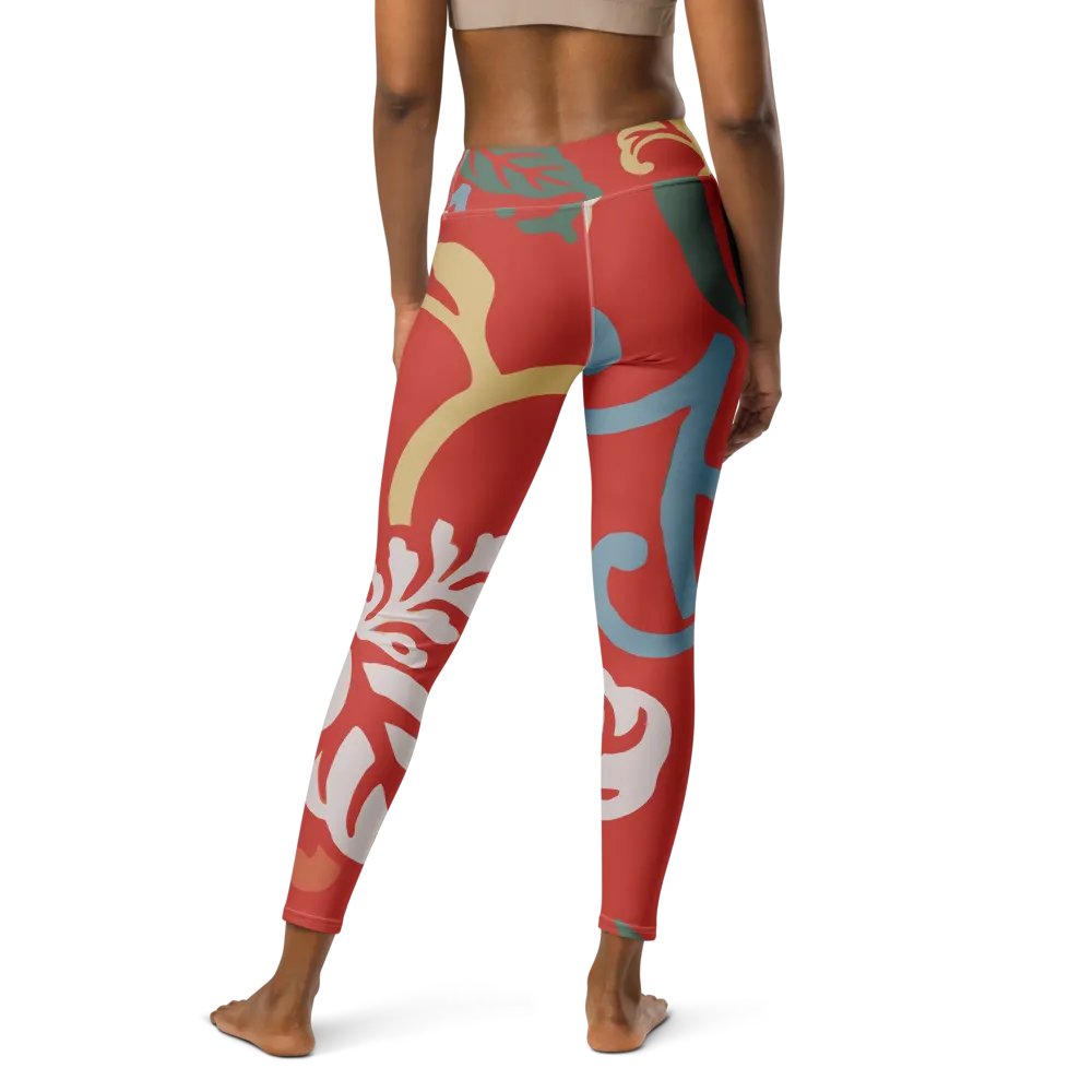 Japanese Vintage Floral Full Length Yoga Leggings product image (3)
