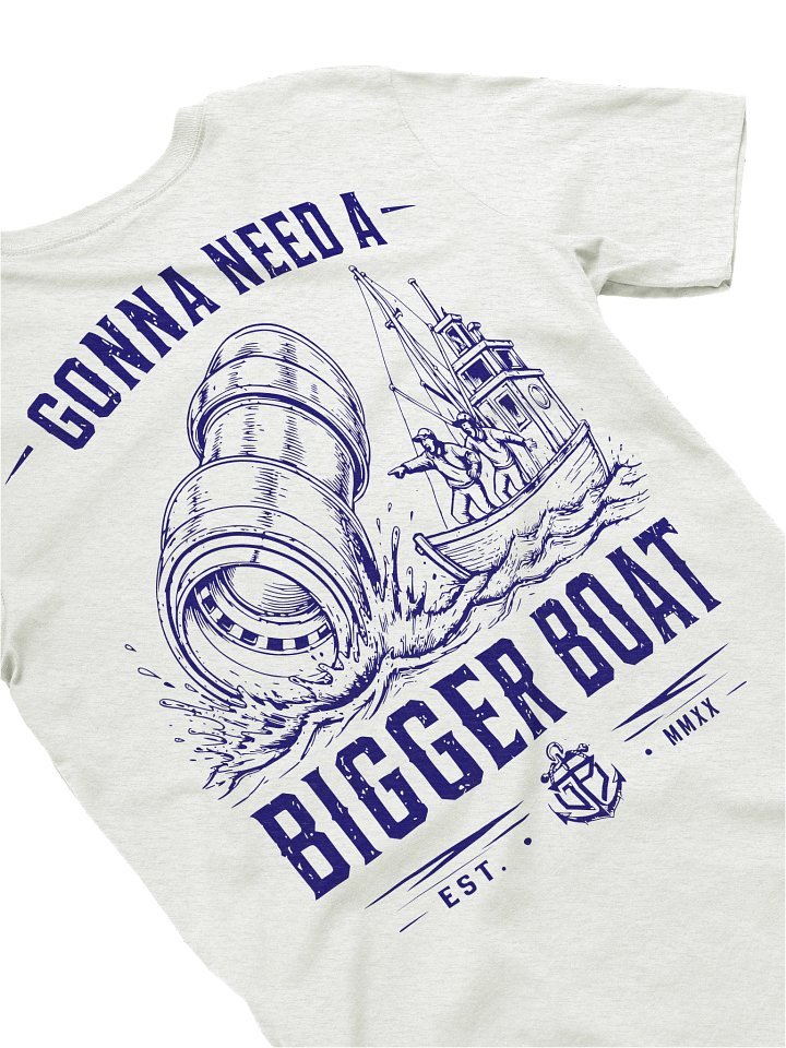 BIGGER BOAT TEE (NAVY LOGO) product image (1)