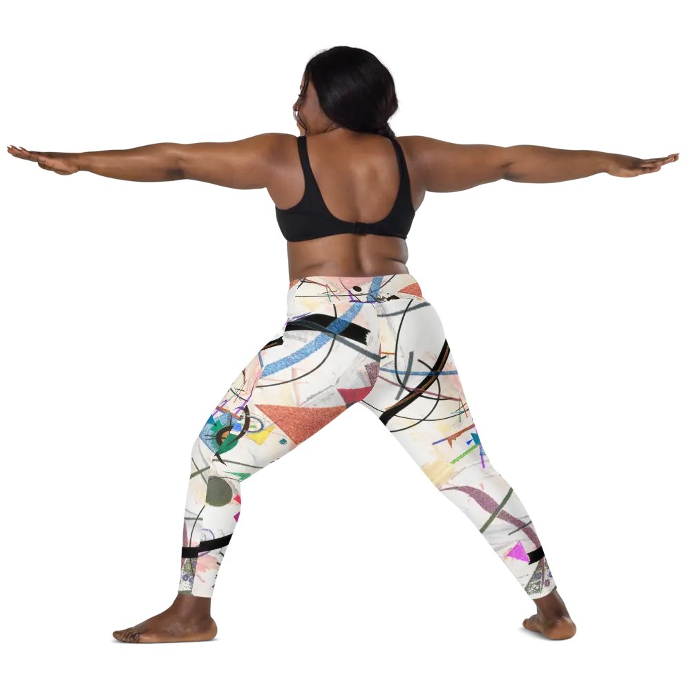 Abstract Lithographic Pattern Design Leggings with pockets - V2 product image (4)