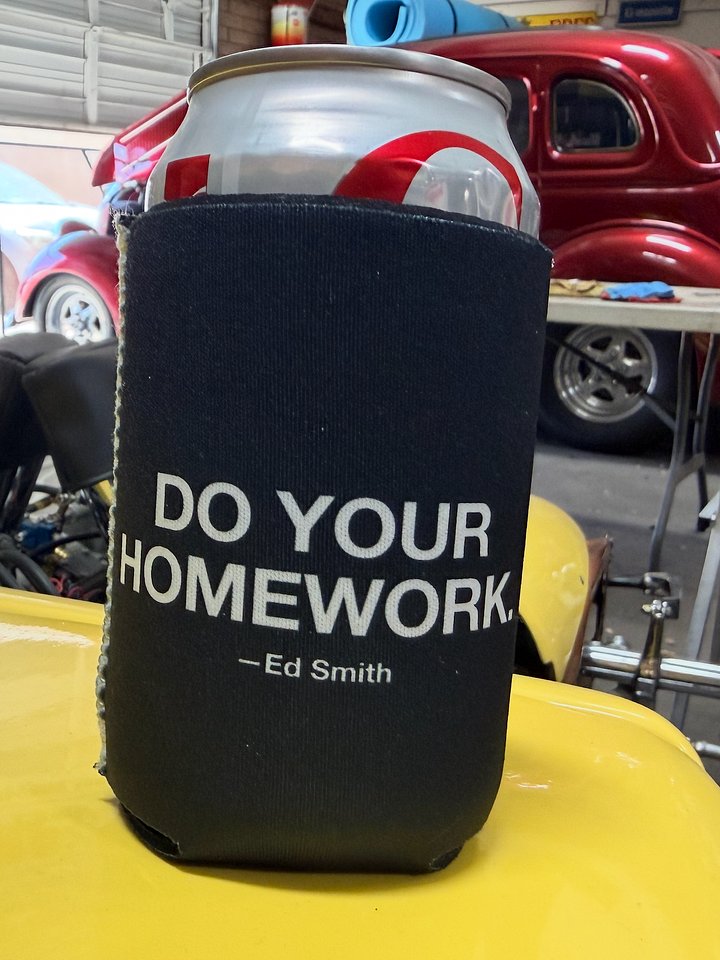 Ed Smith ‘Do Your Homework’ Koozie product image (2)