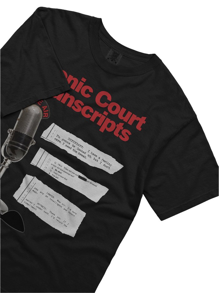 Iconic Court Transcripts Classic Black T-Shirt product image (2)
