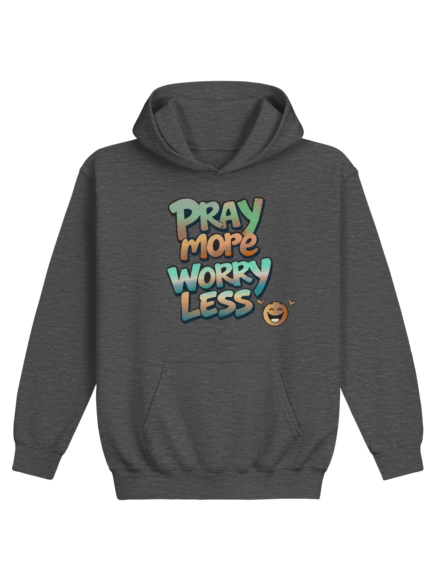Pray More Worry Less Boys Hoodie product image (3)