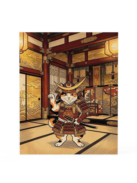 Shogun Cat Poster