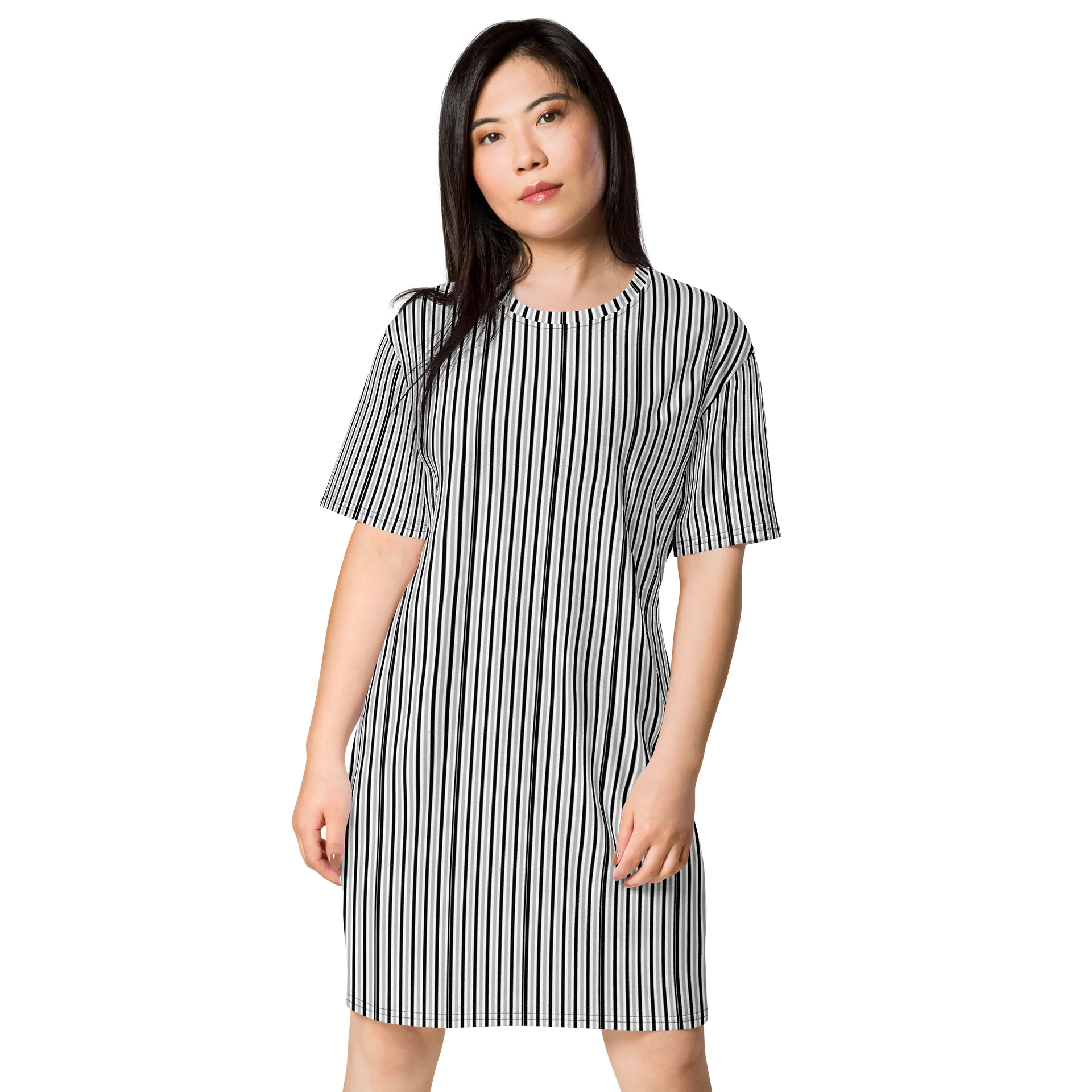 Monochrome Stripe T-Shirt Dress product image (1)
