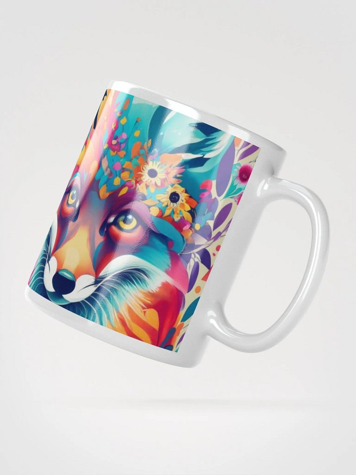 Pretty Floral Fox Face Mug product image (2)