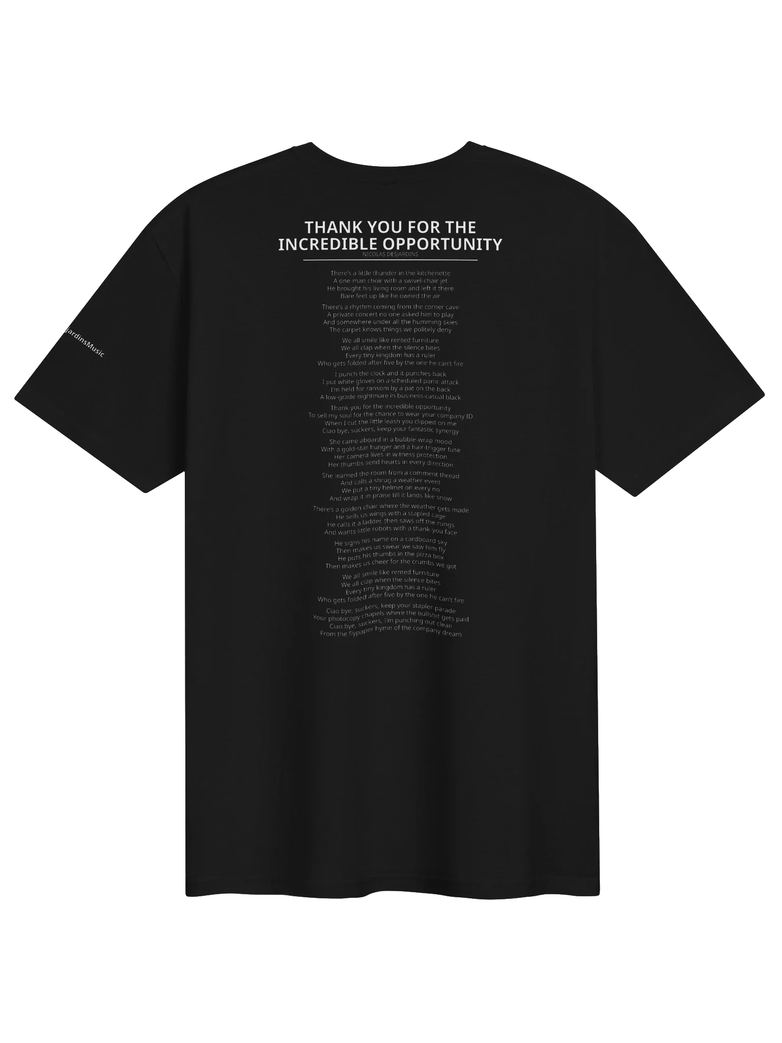 Thank You for the Incredible Opportunity — Blue Logo Lyrics Tee - nSlVZswZXrY