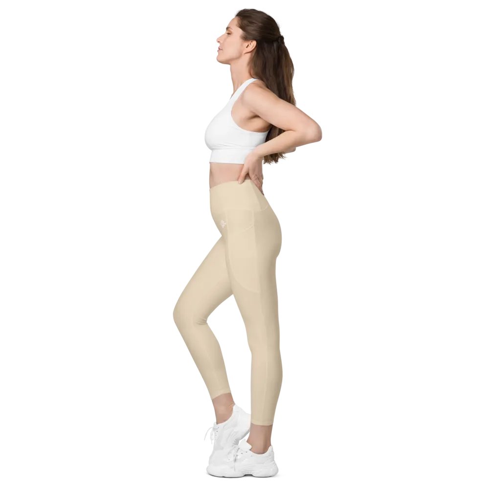 Pastel Cream Leggings with Pockets product image (10)