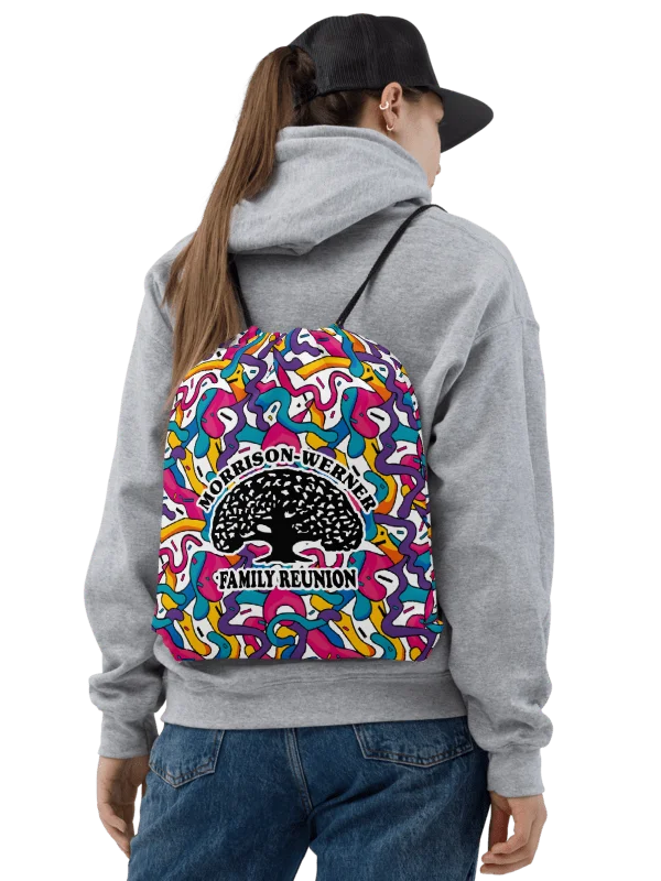 "90s Squiggles" Drawstring Bag product image (2)