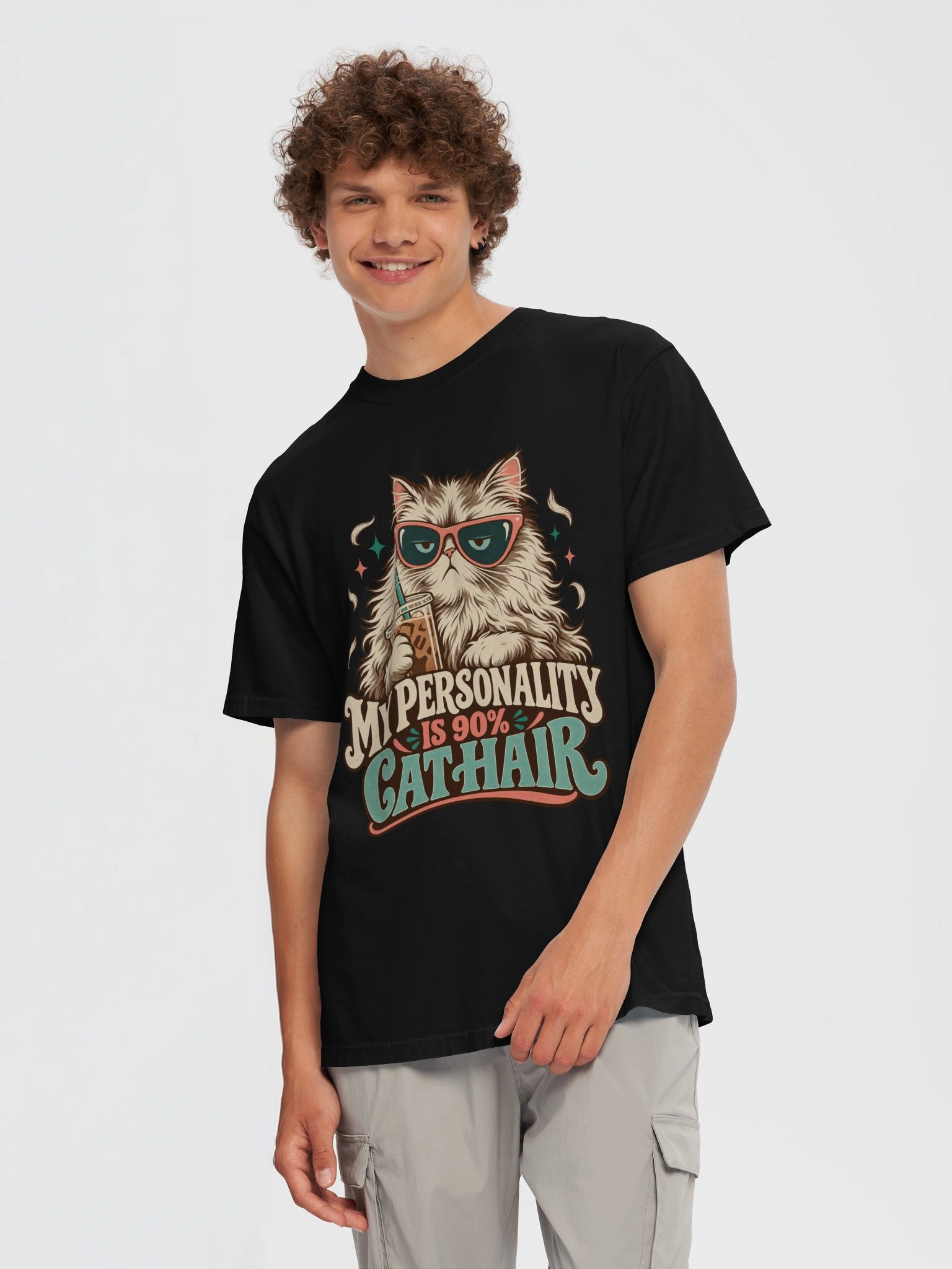 Cat Hair Vibes Sunglasses Graphic Tee product image (59)