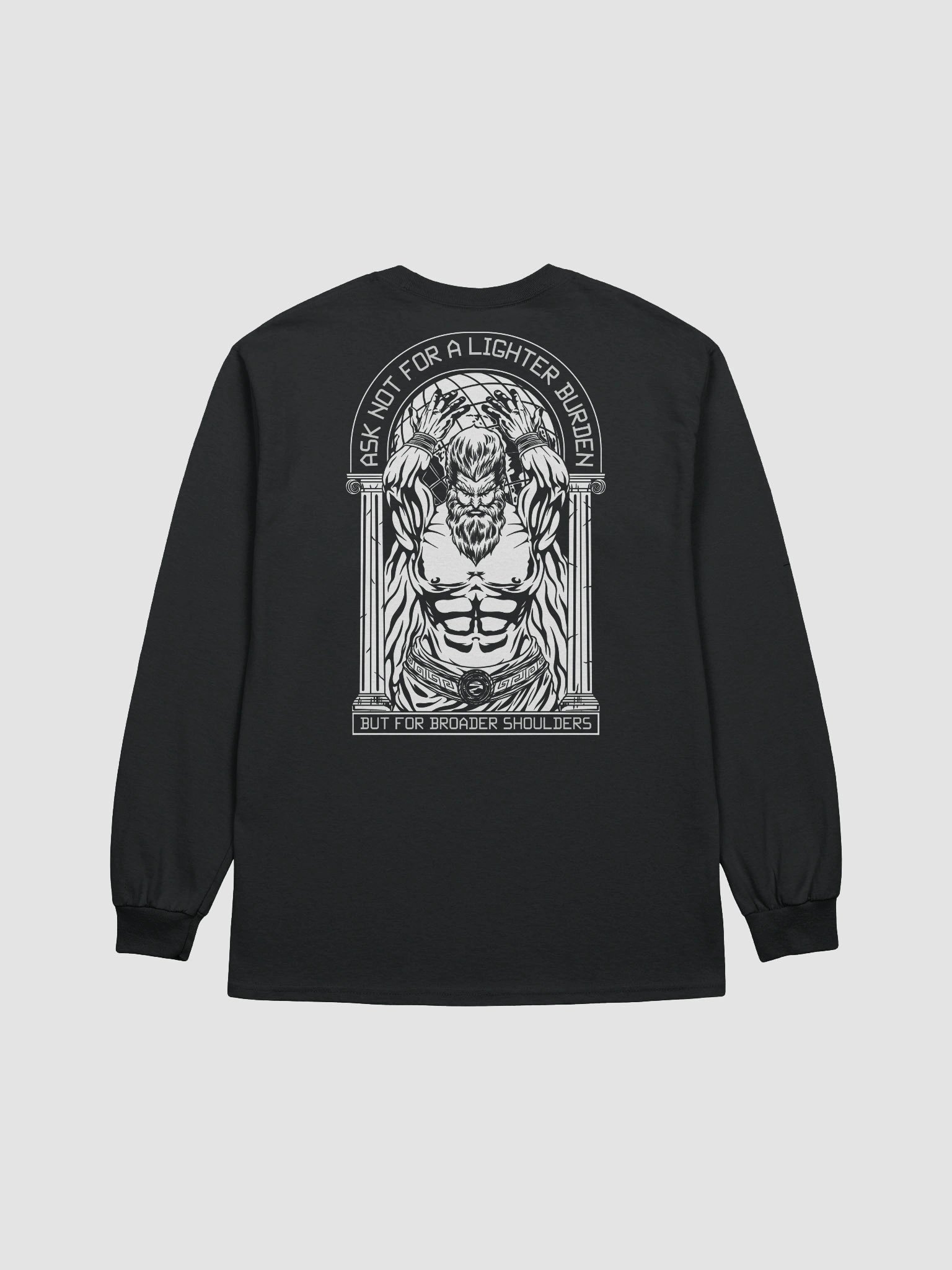 Atlas Gym Gear WHITE Long Sleeve T-Shirt product image (3)
