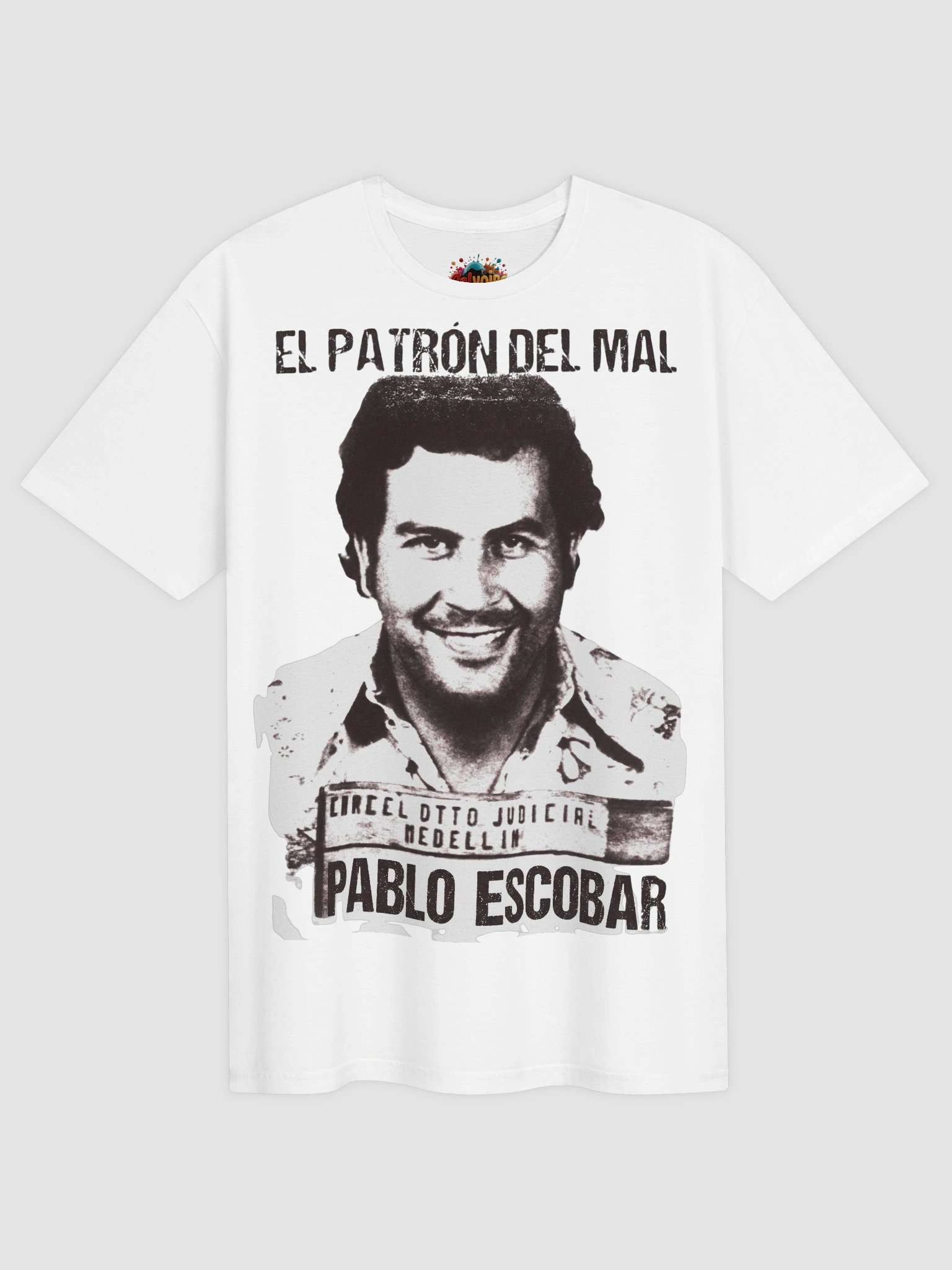 Pablo Escobar El Patron del Mal T-Shirt | Vintage Mugshot Portrait | 80s Narco Cartel Era product image (1)