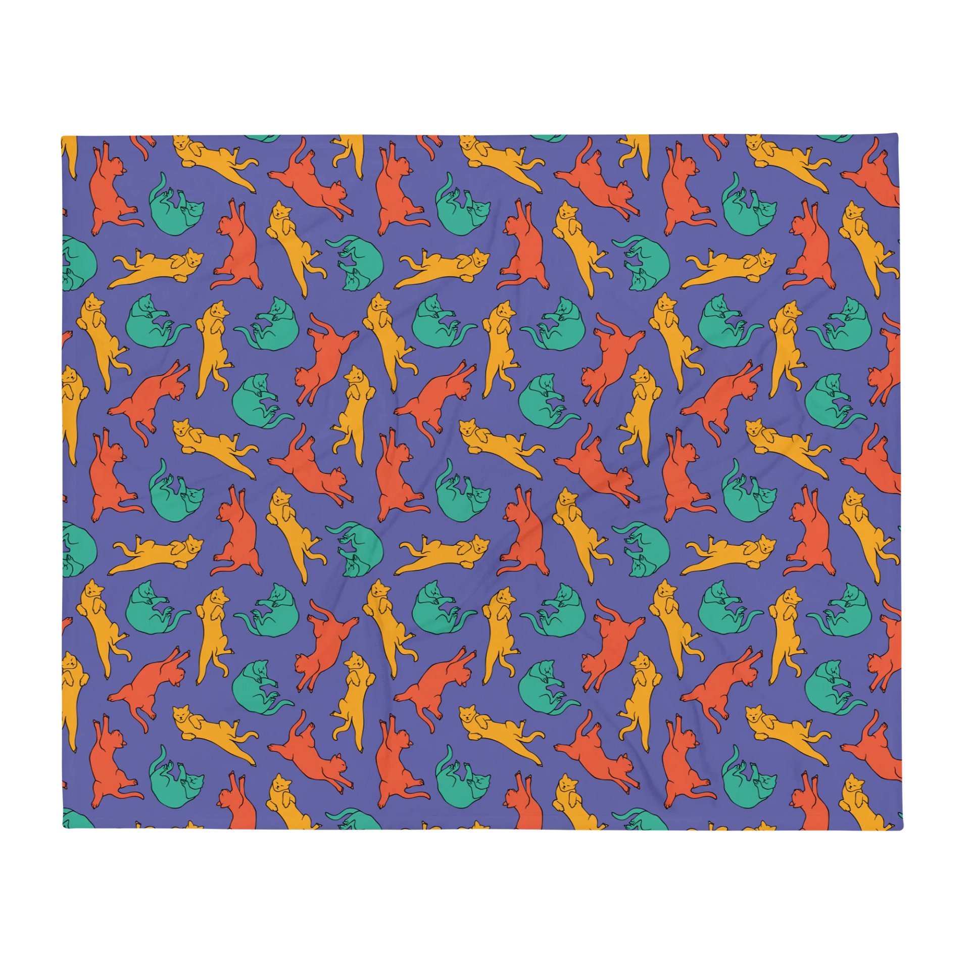 Catnap Chaos Throw Blanket product image (1)