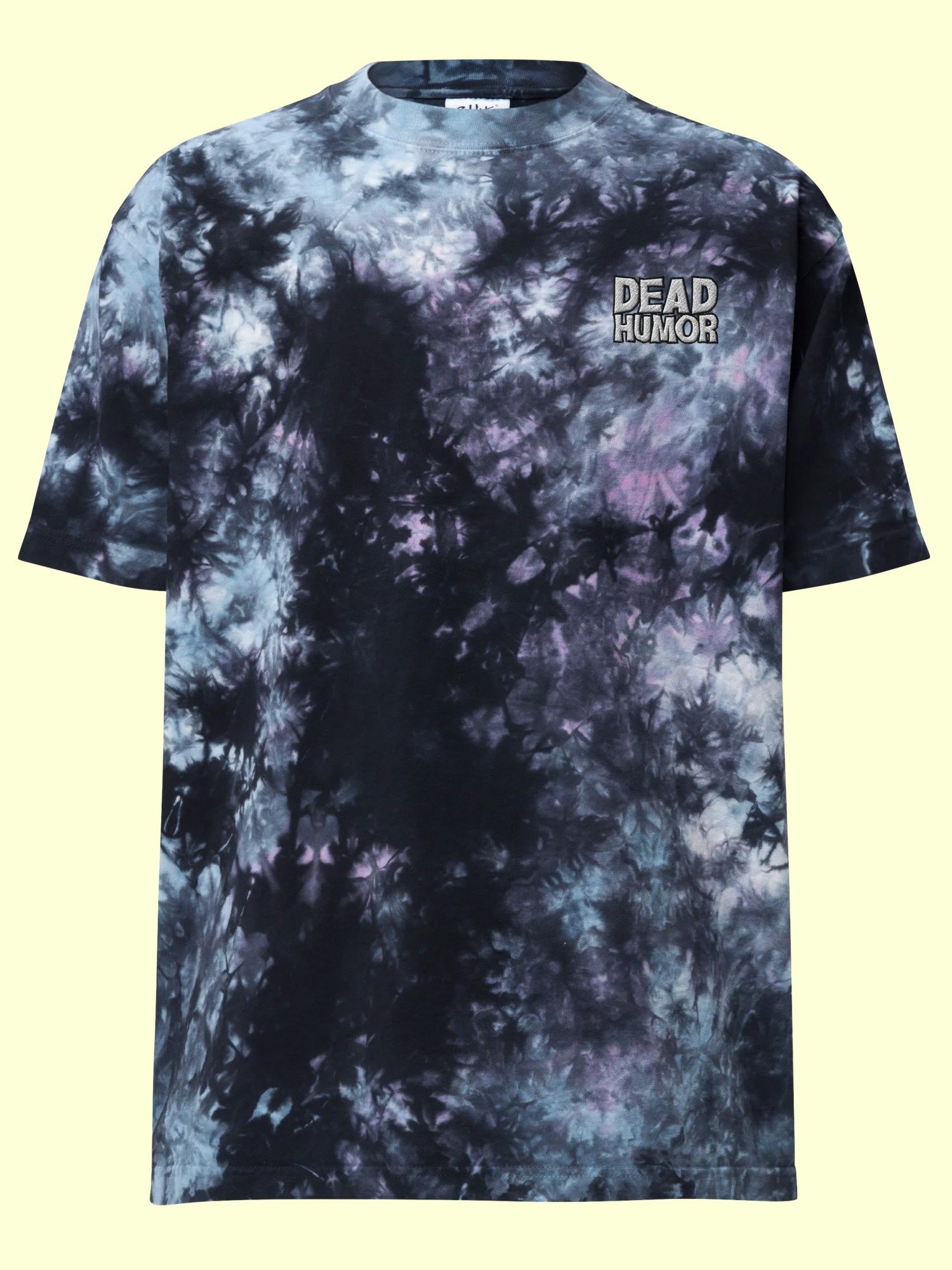 Dead Humor Spooky Text Embroidered Tie Die Tee product image (1)