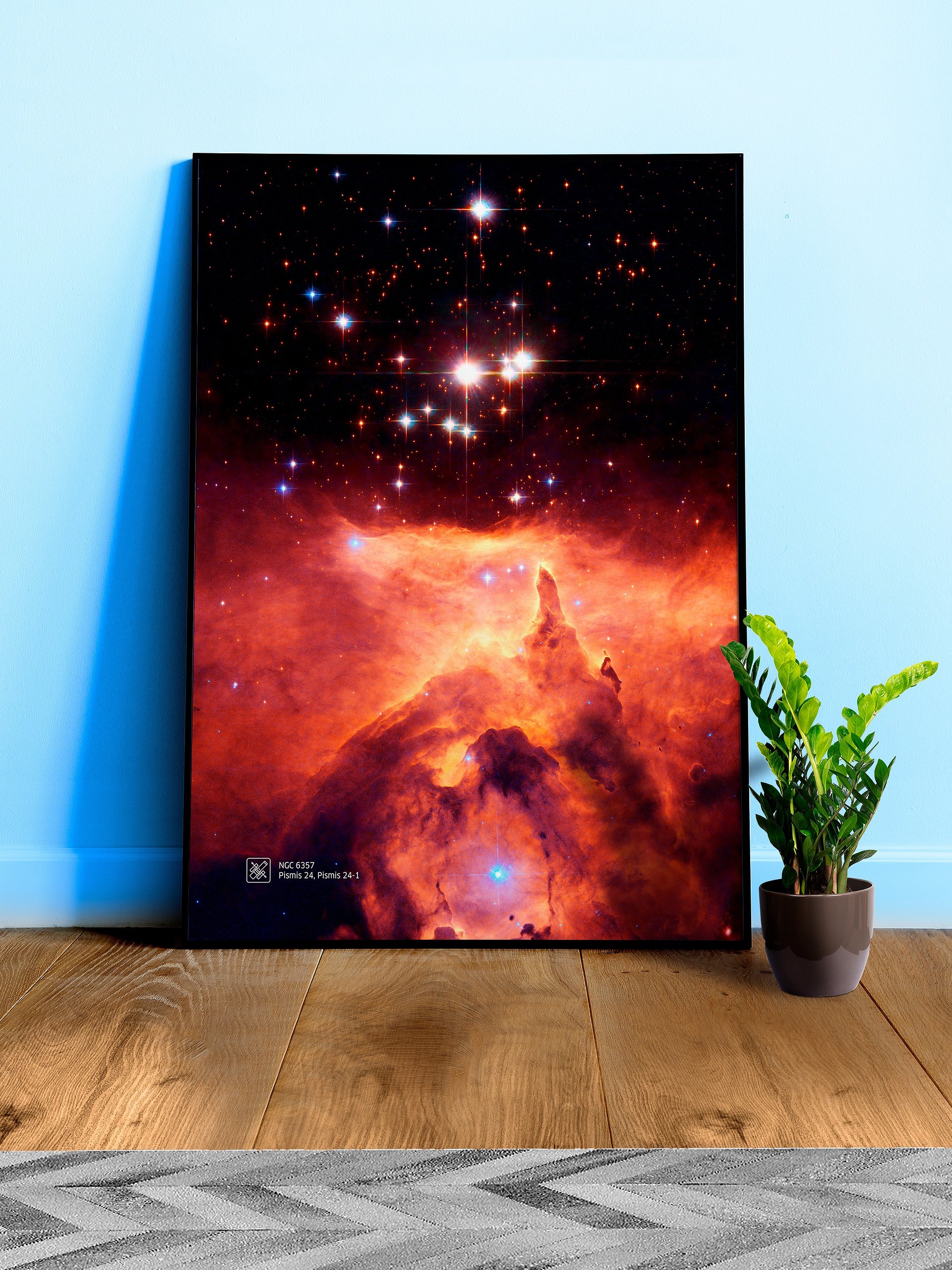 Pismis 24, emission nebula NGC 6357, NASA Hubble Space Telescope — Hi-Res Space poster, science poster, space photo product image (3)
