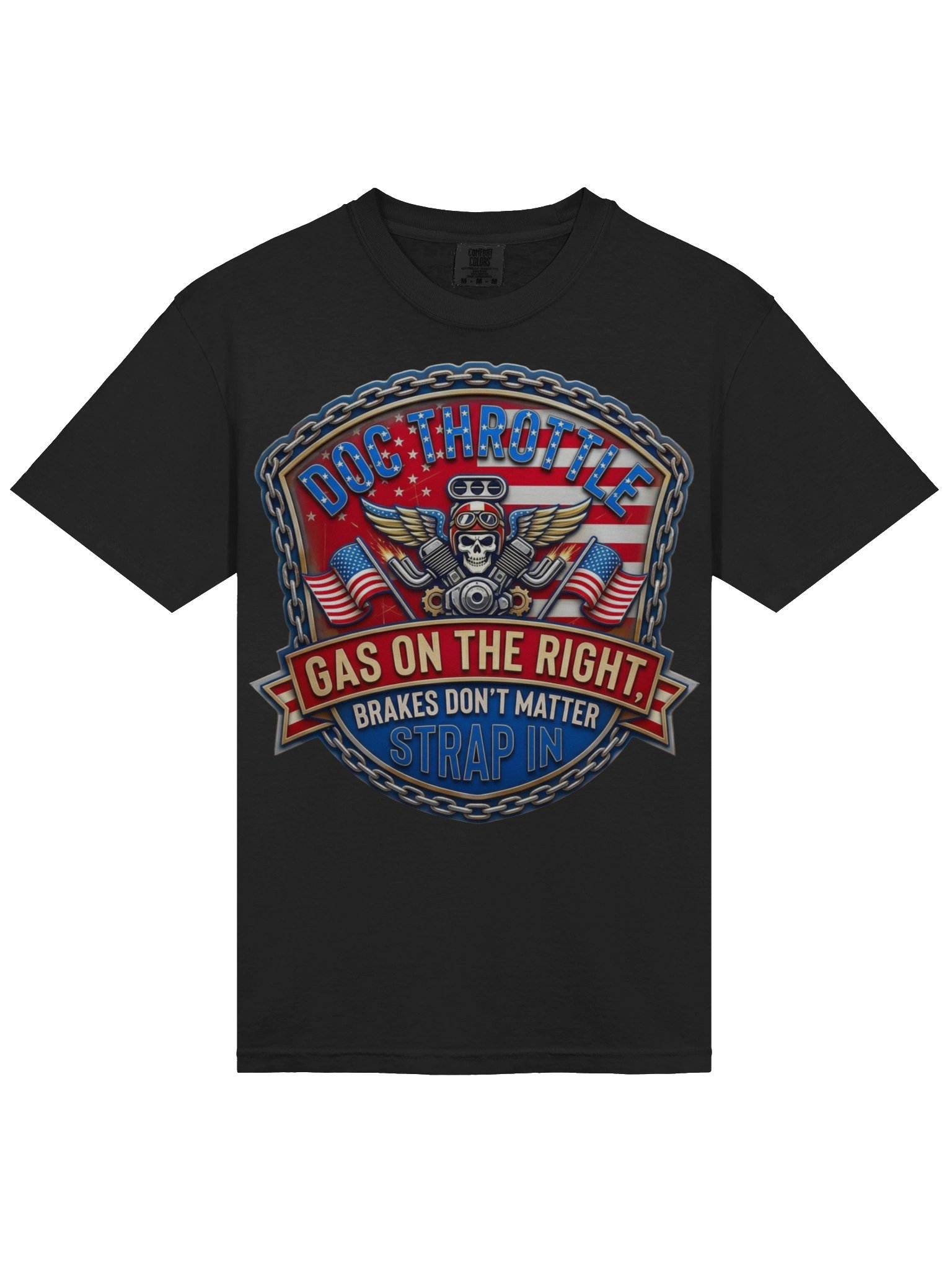 Patriotic Biker Skull T-Shirt product image (21)
