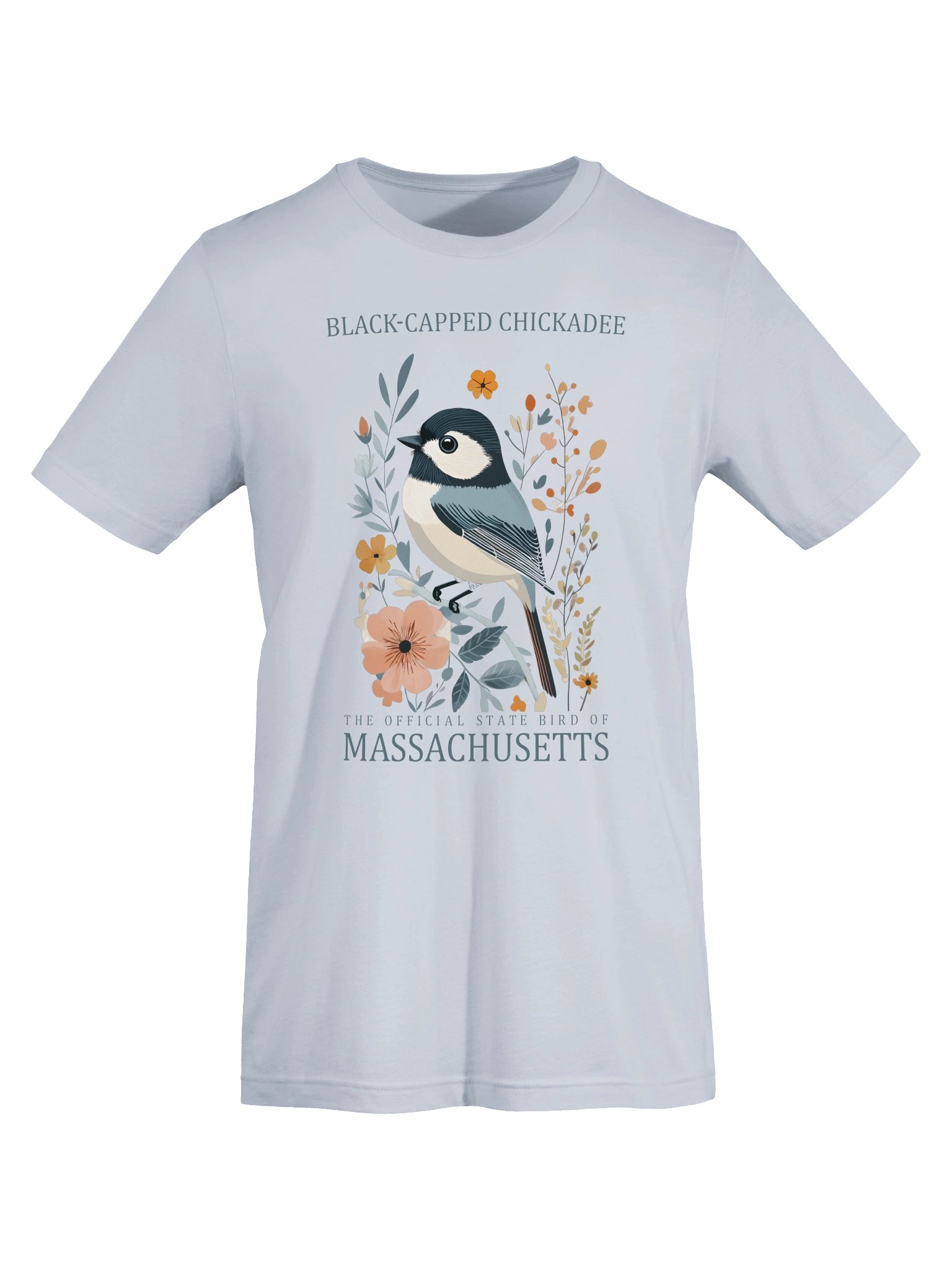 Black-Capped Chickadee Massachusetts Bird Tee product image (5)