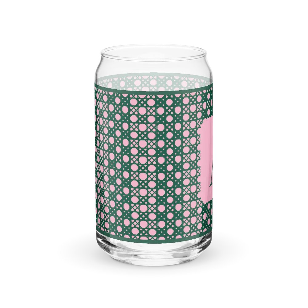 Verdant Garden Monogram A Can-Shaped Glass product image (3)