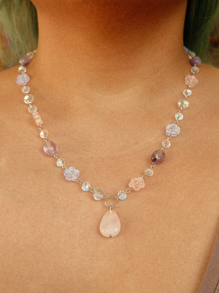 Pastel Dreams - Rose Quartz & Amethyst Necklace product image (1)