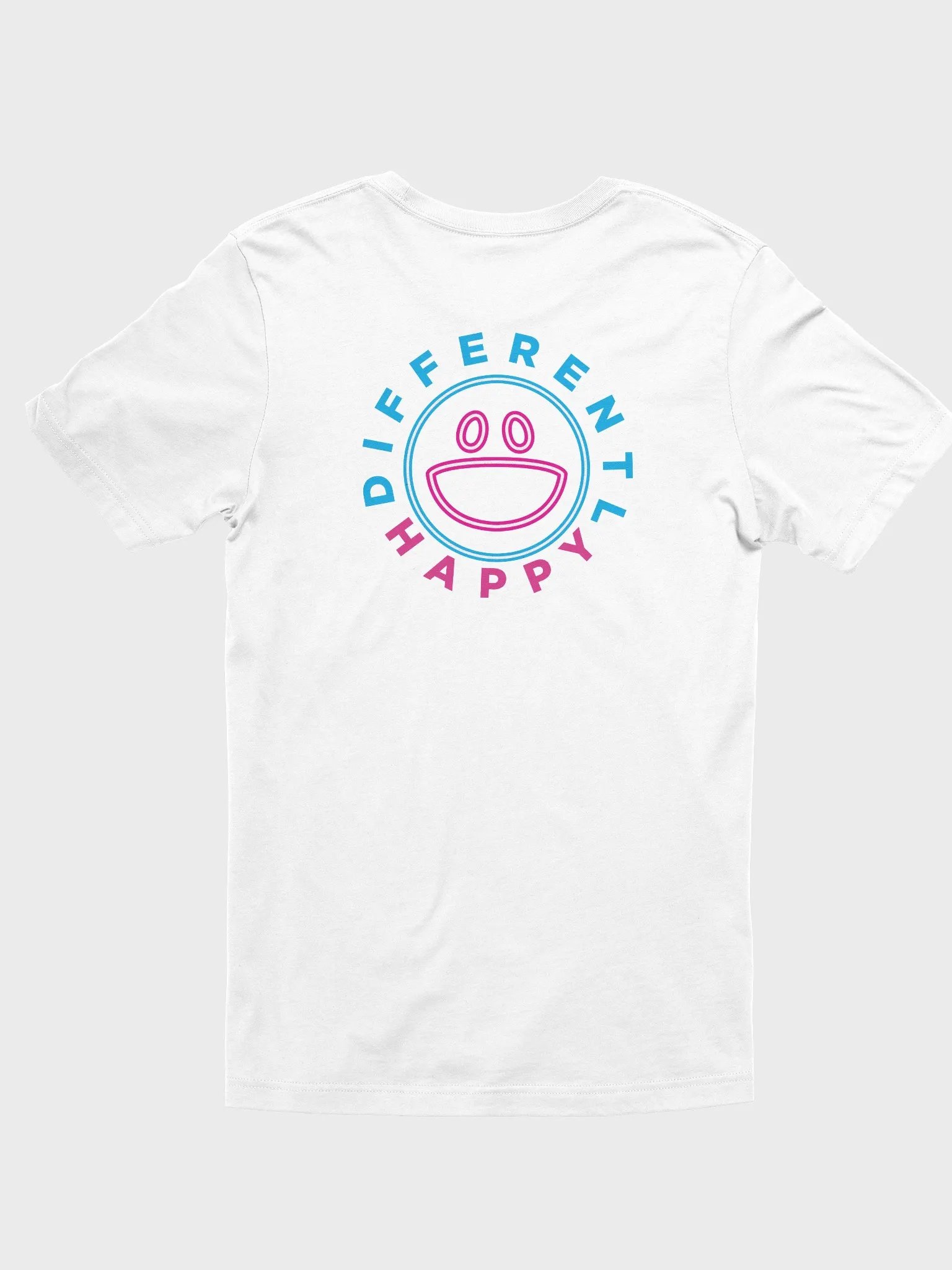 Differently Happy white T product image (2)