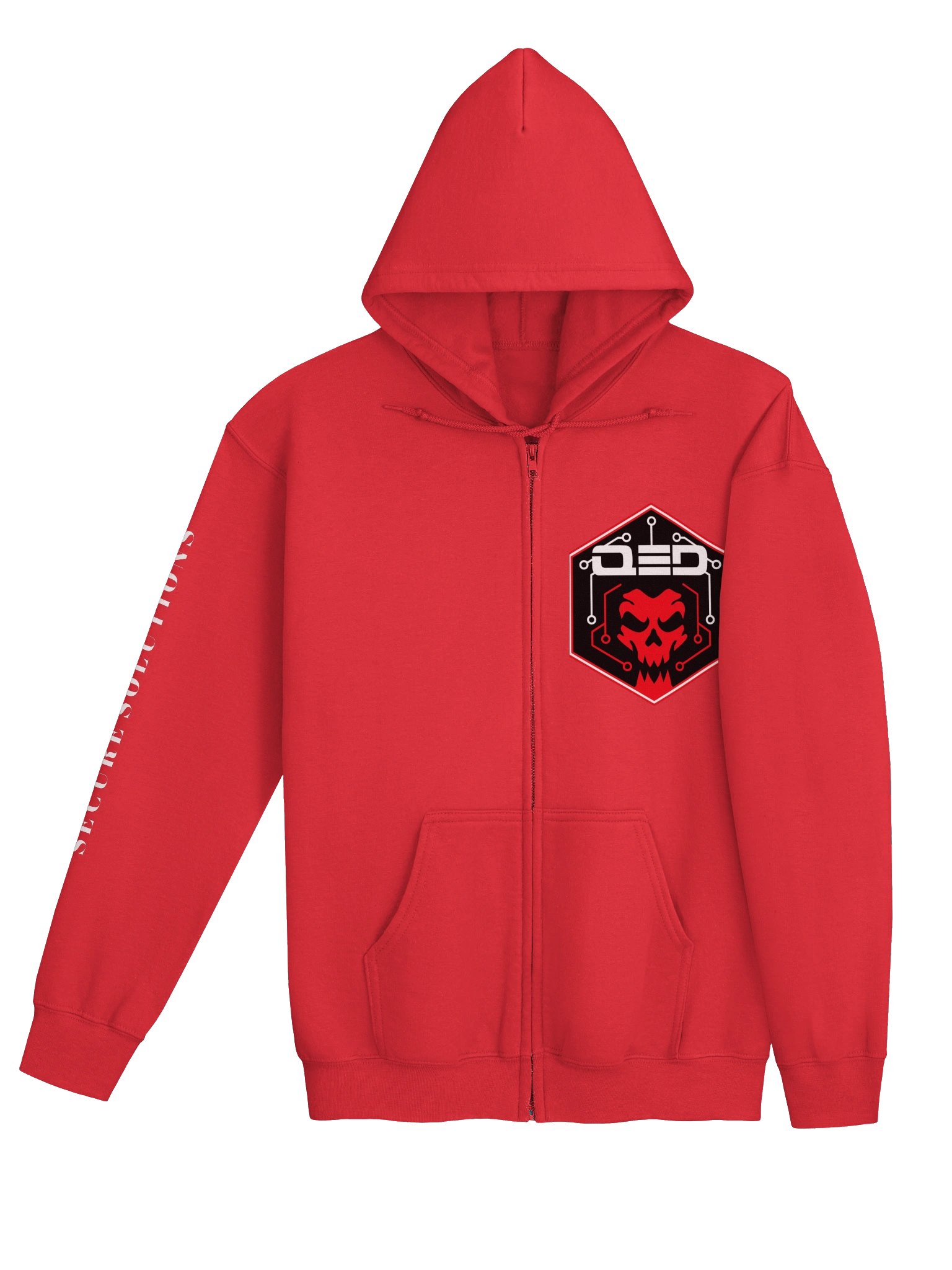 QED Red Skull Zip Hoodie product image (4)