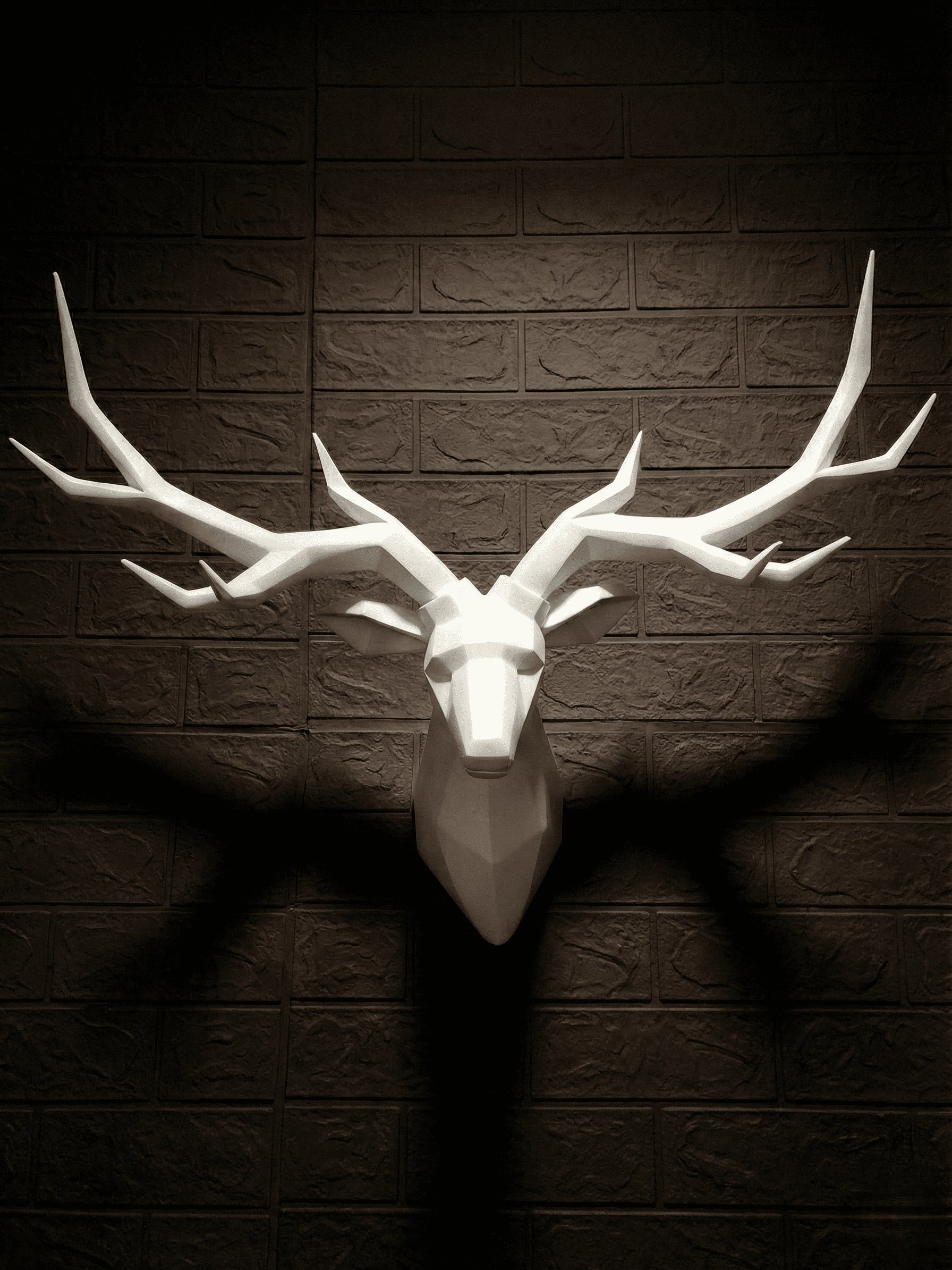 XL Modern Stag Wall Mount — Large Resin Deer Antler Sculpture product image (6)