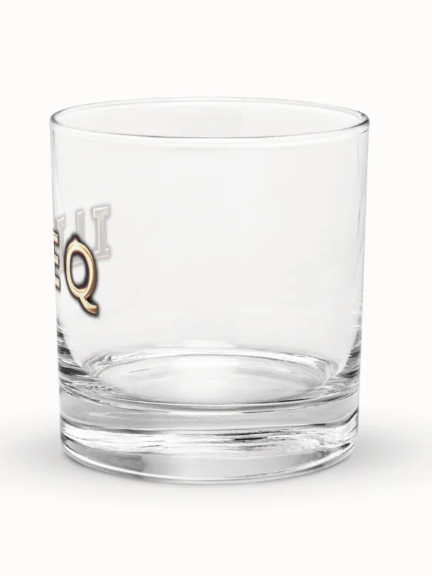 Shiny Metallic Rocks Glass - 'I LIKE Q' product image (2)