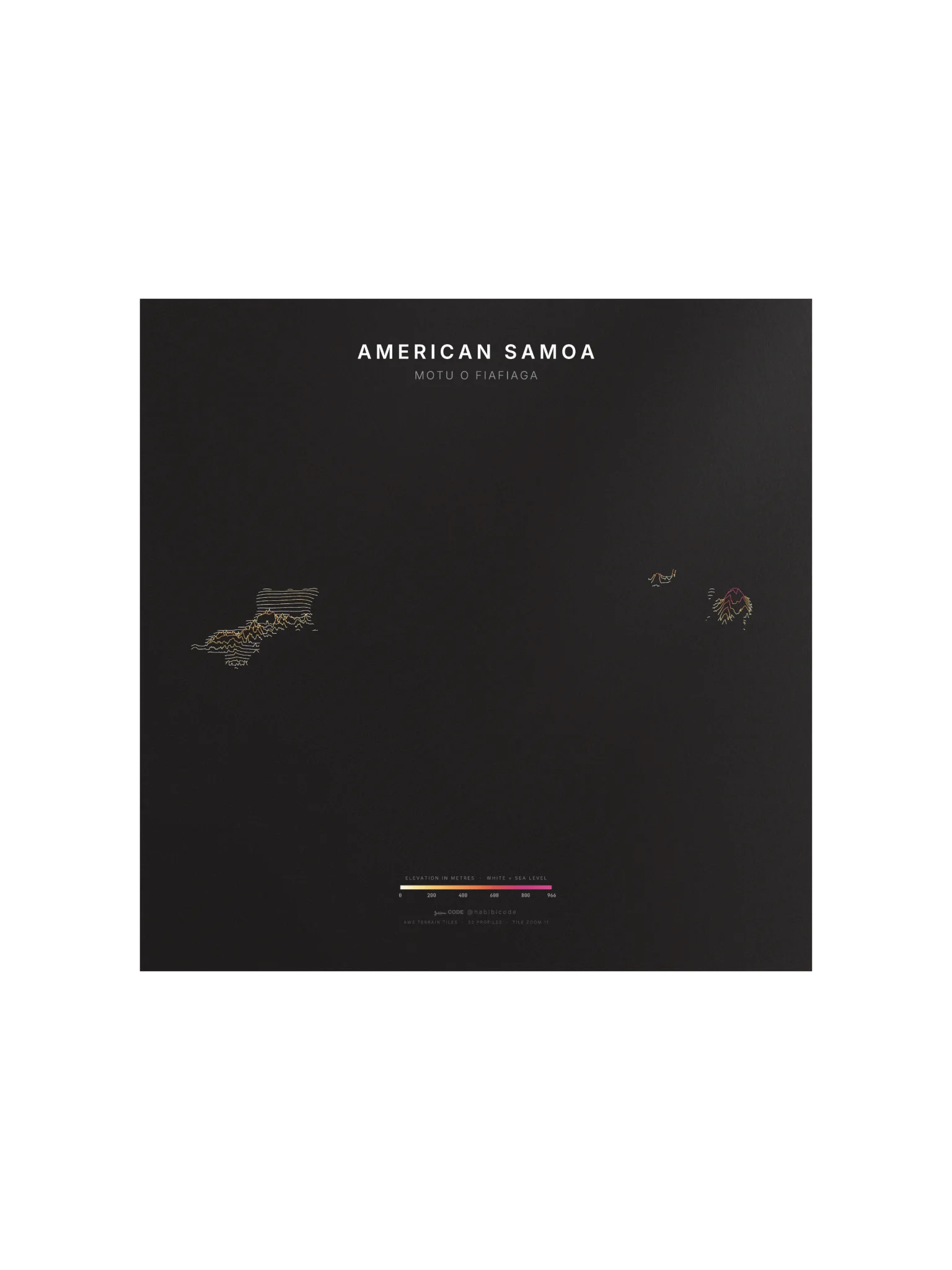 Ridgeline Poster - American Samoa product image (1)