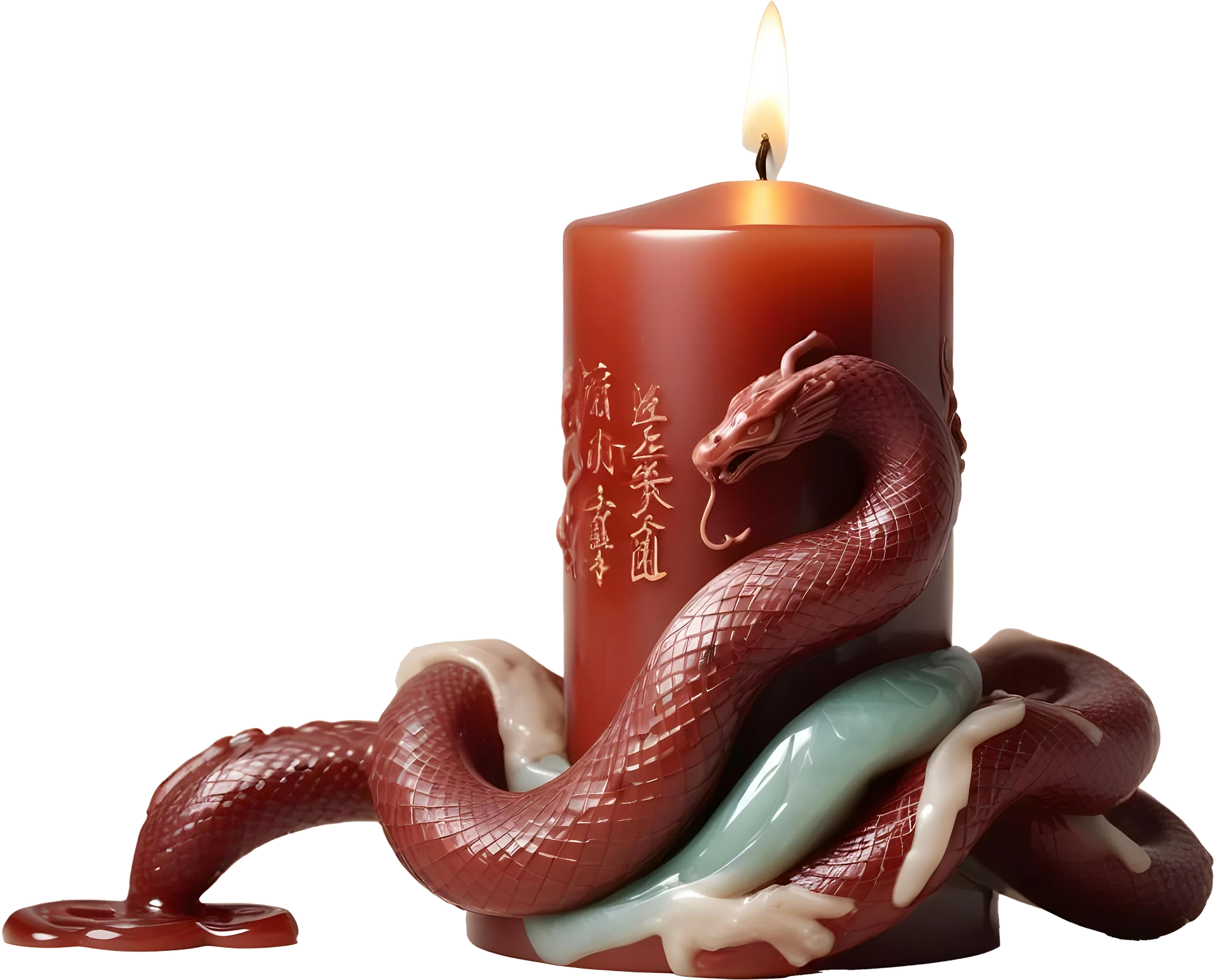 Dragon Candle – Symbol of Strength and Prosperity PNG product image (1)