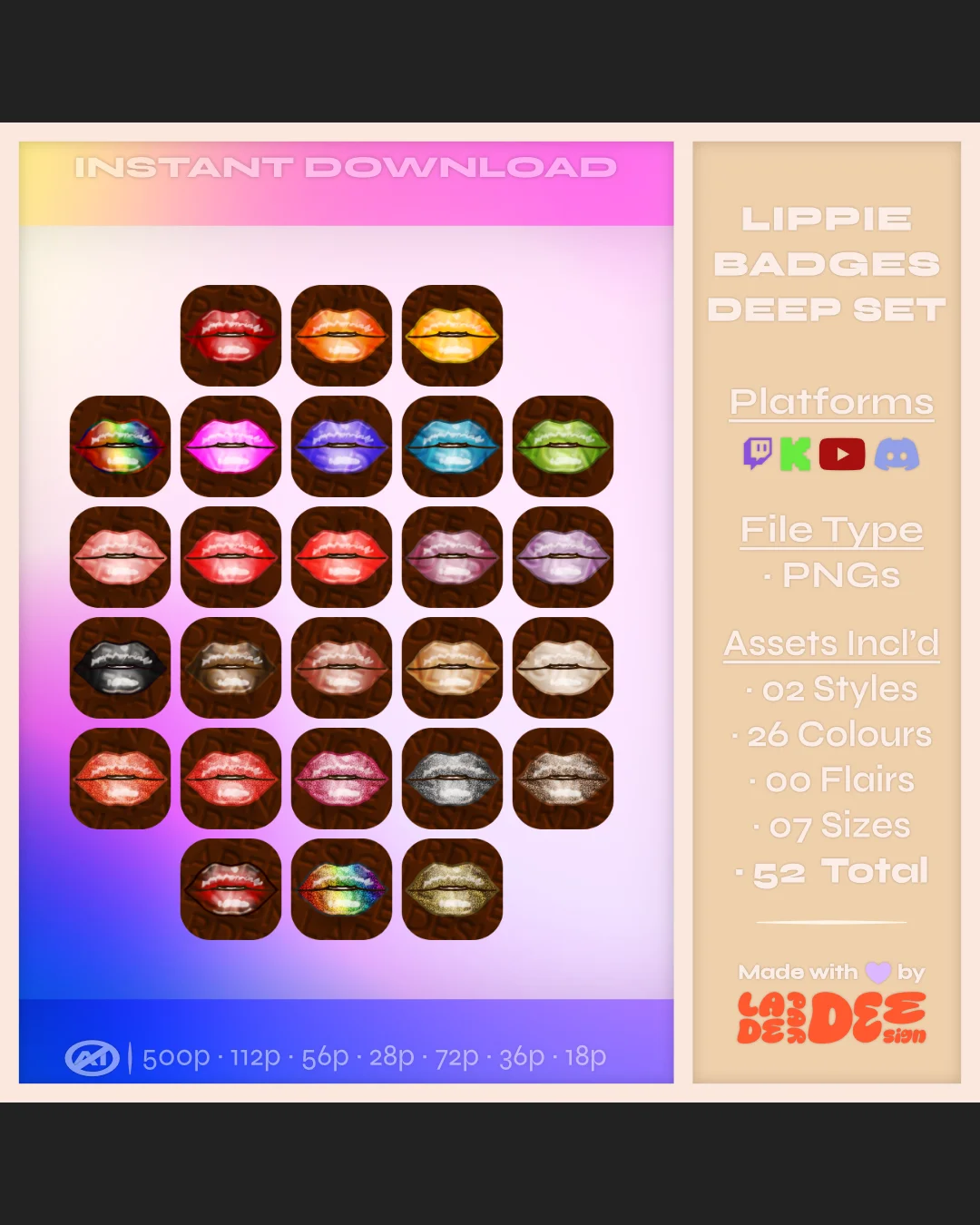 Lippie Badges [Deep Set] product image (3)