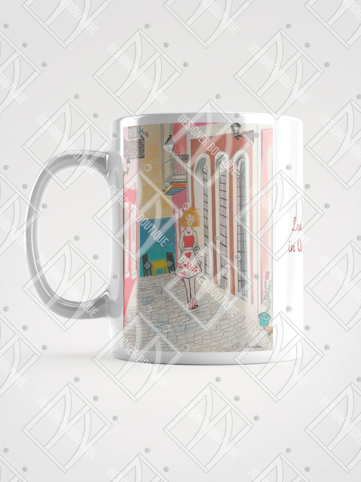 NN Designer Boutique x Camila Arraiza: Mug(Redhead) – Love is Brewing in Old San Juan product image (7)