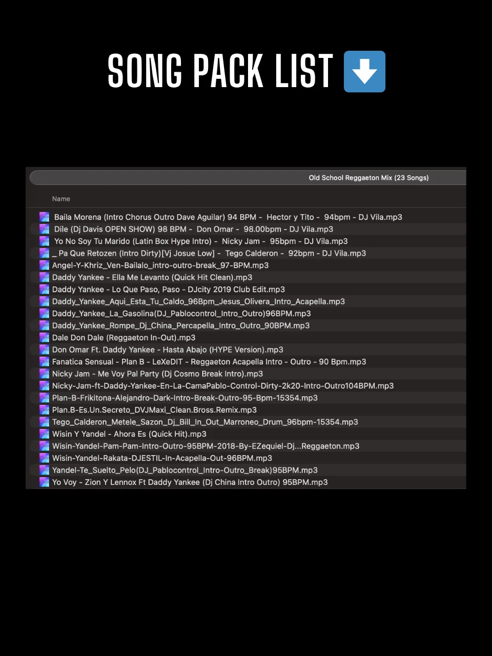 Old School Reggaeton Vol.1 – Song Pack product image (2)