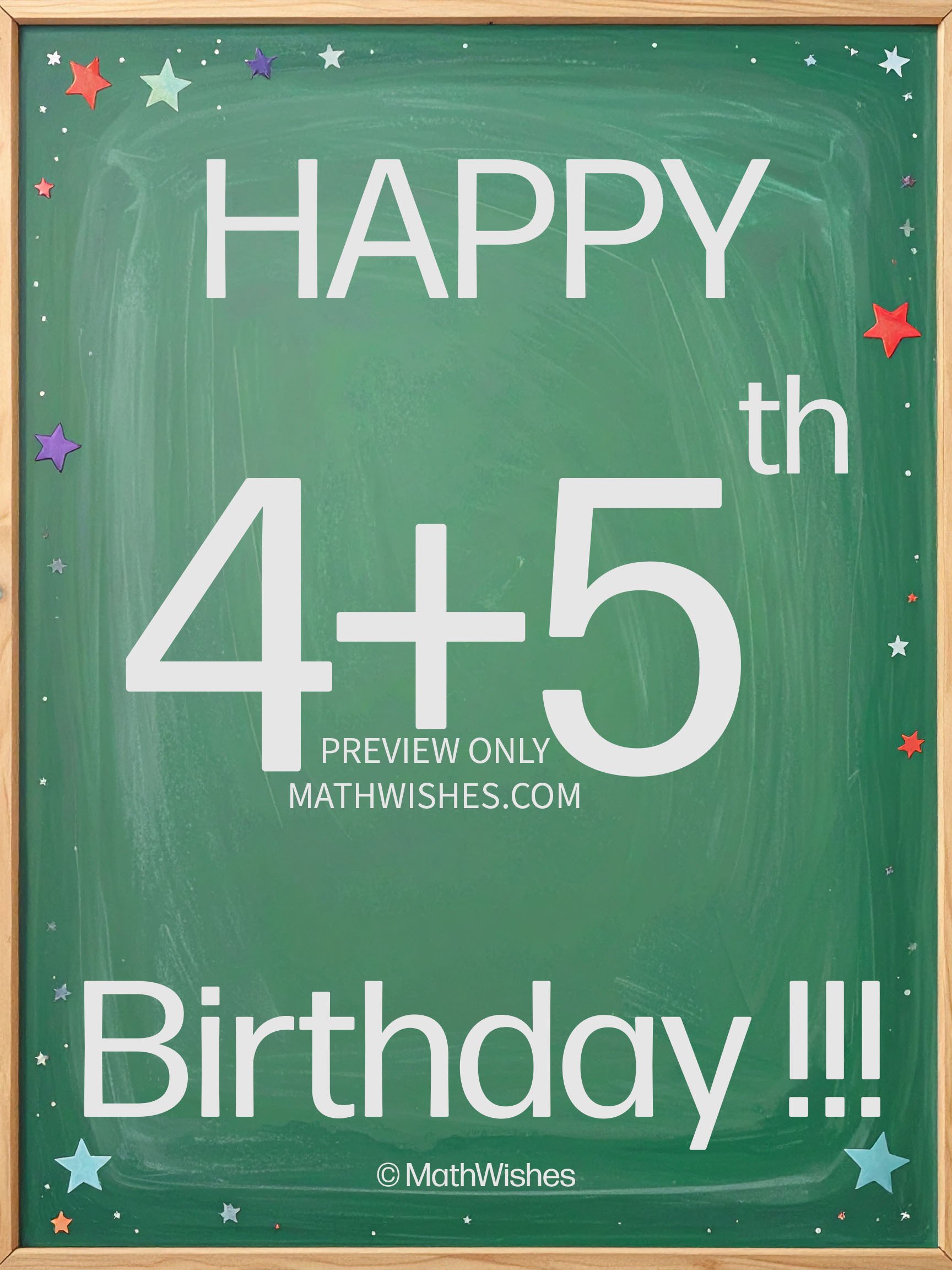 9th Birthday Card - Math product image (1)