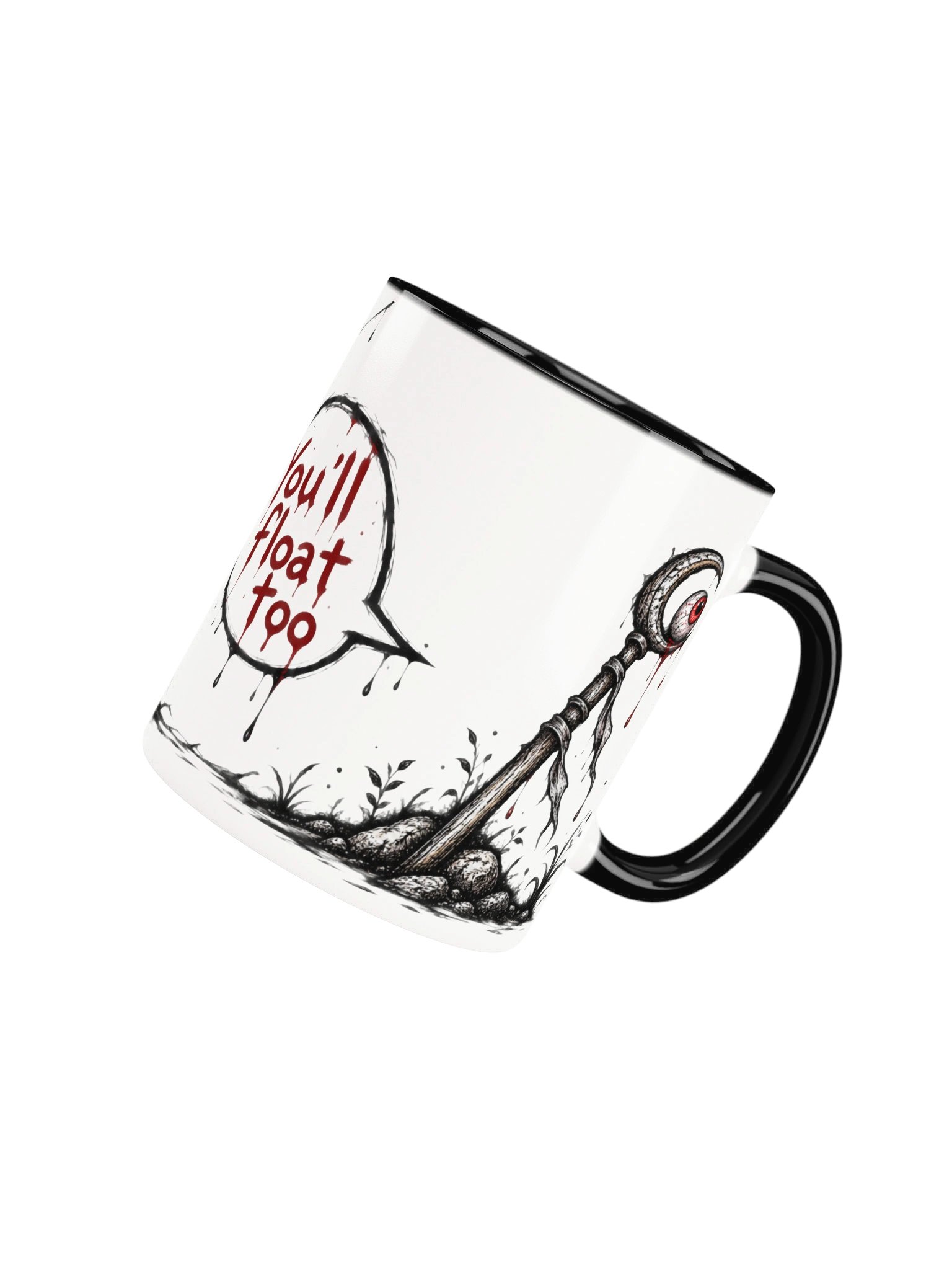 You'll Float Too – Gothic Ghost Halloween Coffee Mug | SHAYZ 11oz product image (4)
