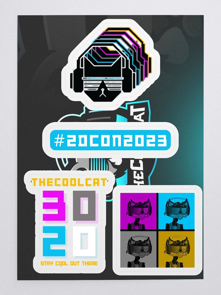 TheCoolCat3020 2D Con Sticker Sheet! product image (1)