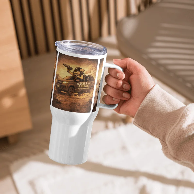 Dog Tank Badge Travel Mug | Mel’s Angels Pet Transport 25oz & 40oz Insulated Tumbler product image (1)