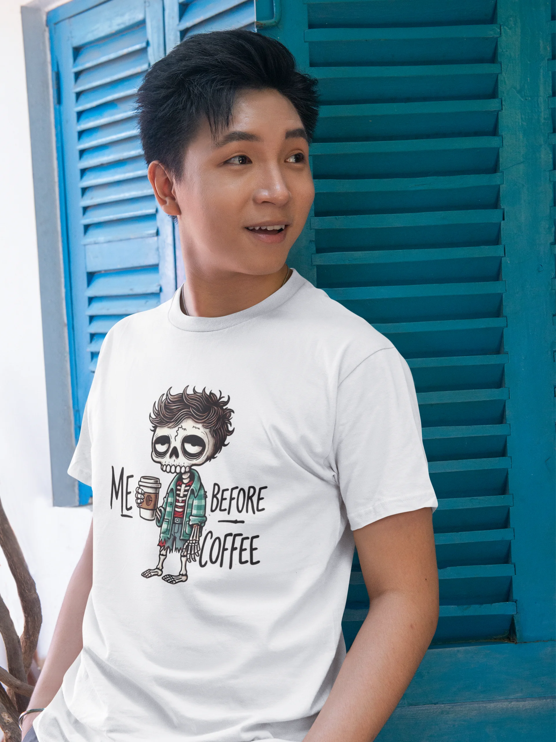 "Me Before Coffee" Zombie Guy T-Shirt product image (1)