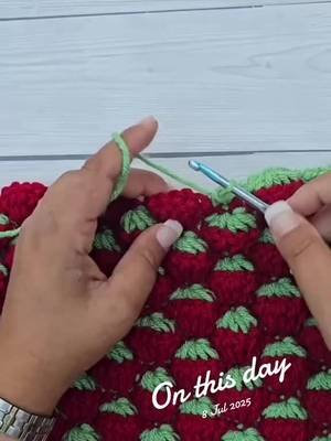 #onthisday Can't believe it's been a year! 🙈 #craftinghappiness #strawberry #crochet 