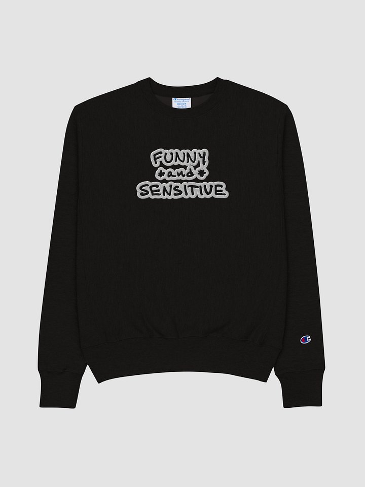 FUNNY *and* SENSITIVE (bubble design) embroidered Champion Crewneck Sweatshirt product image (1)