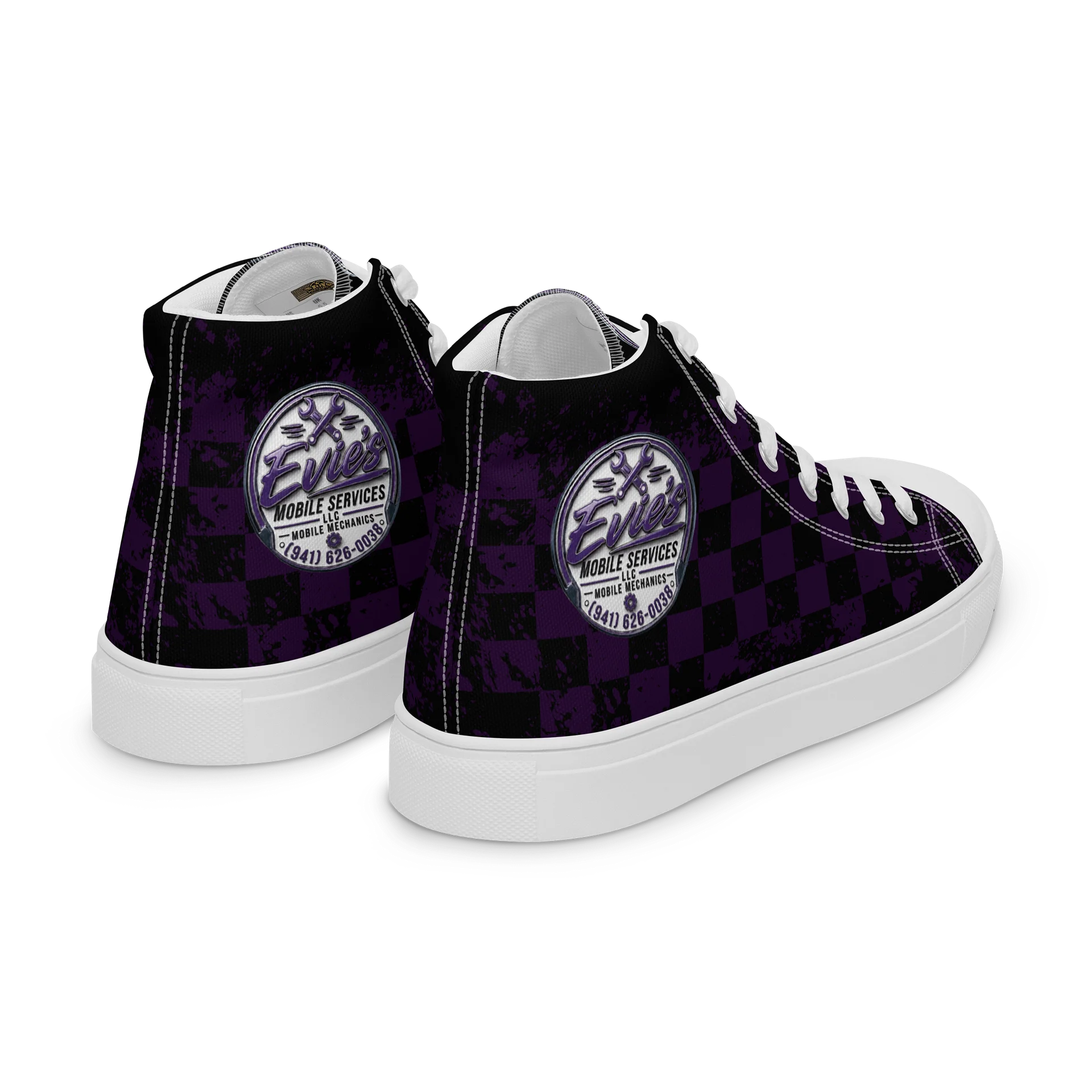 Evie’s Mobile Services Logo High Tops product image (7)