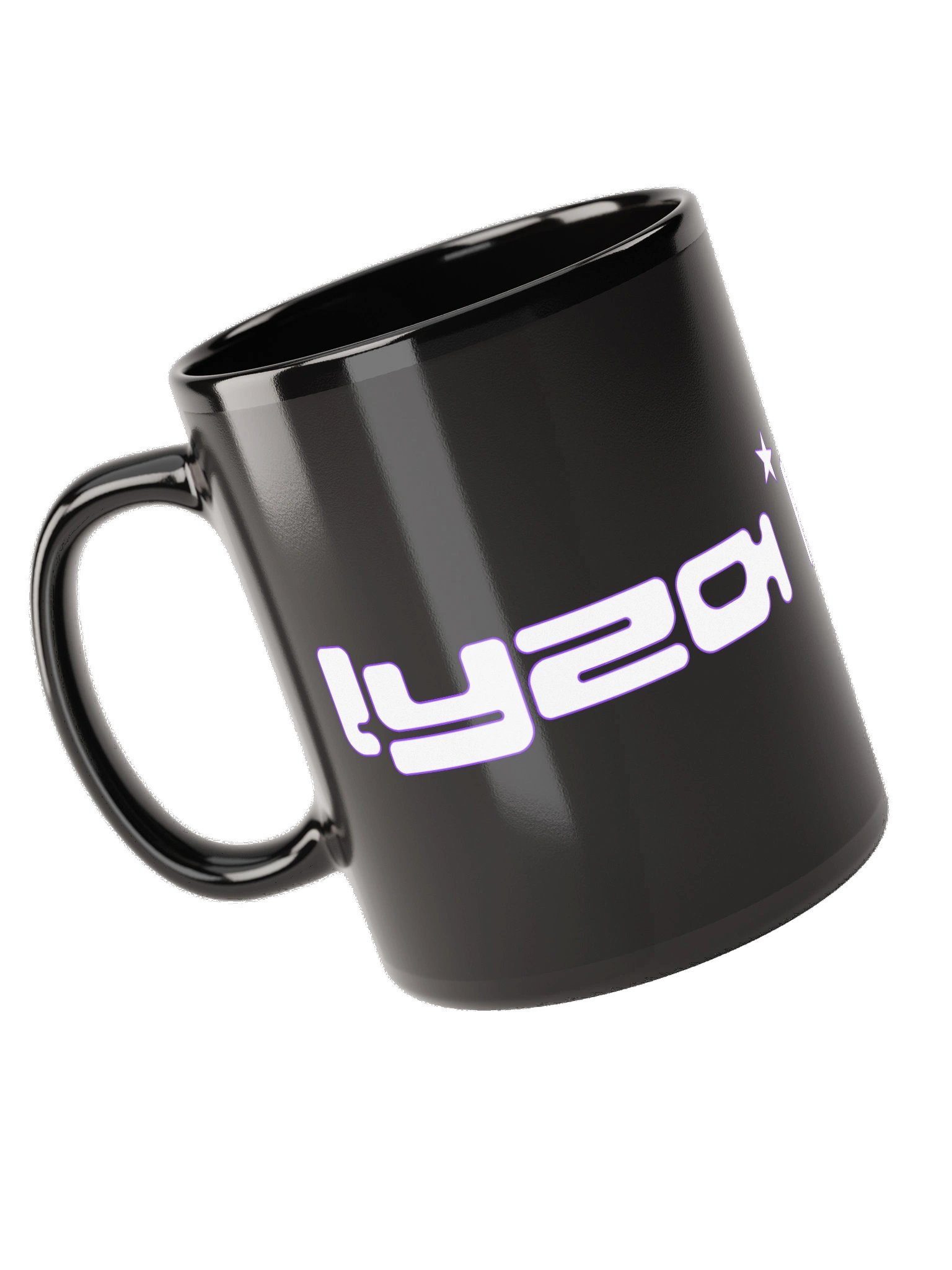 LH bubble text Black Glossy Mug product image (6)