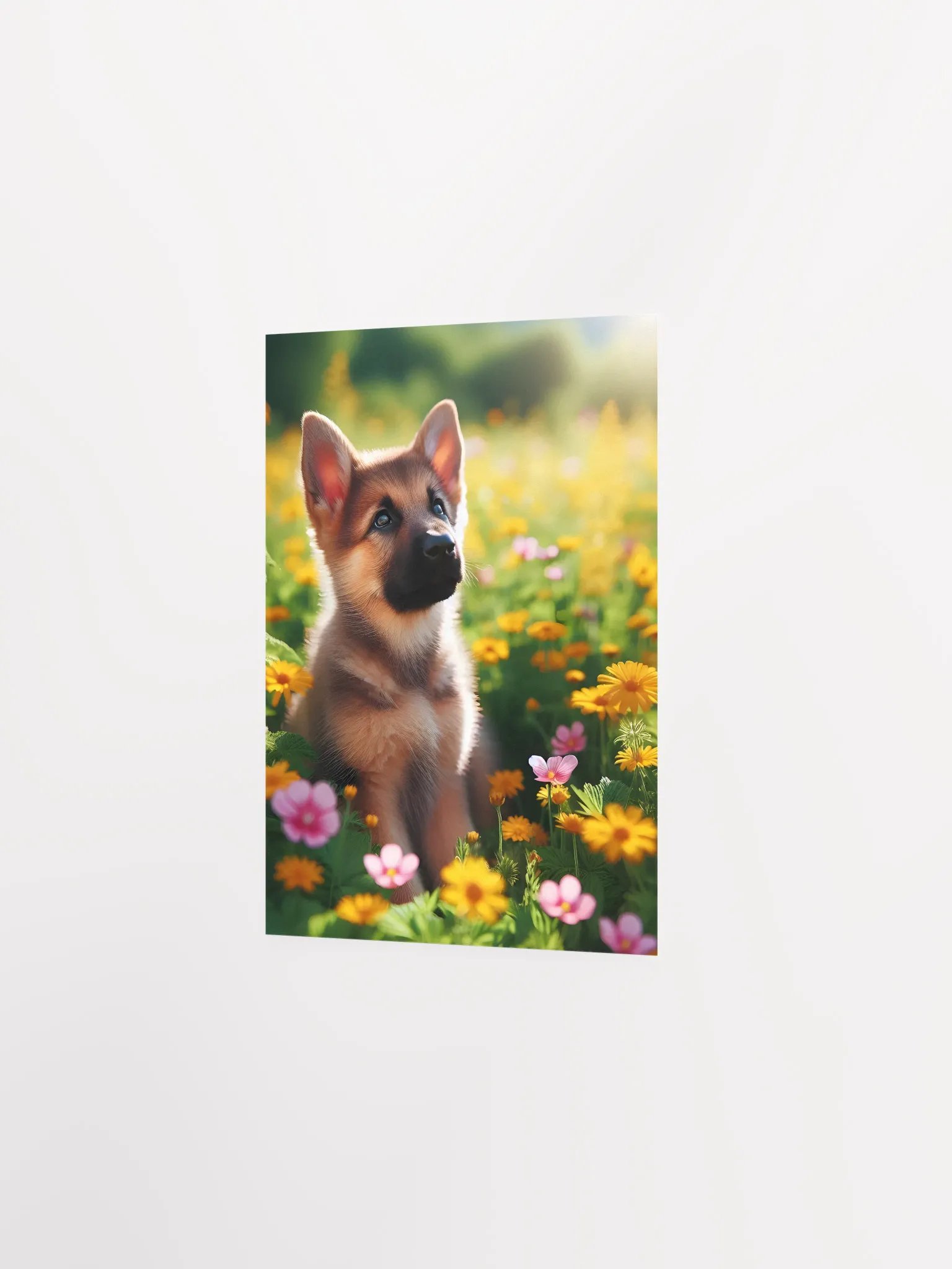 Summer Shephard Puppy Matte Poster Print product image (2)