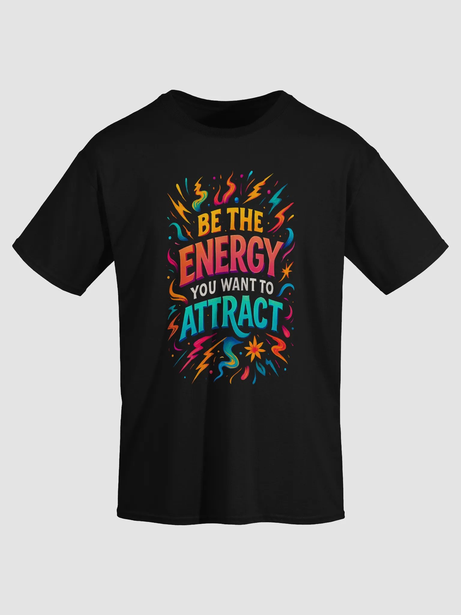 Be the Energy You Want to Attract – Motivational Rainbow Tee product image (21)